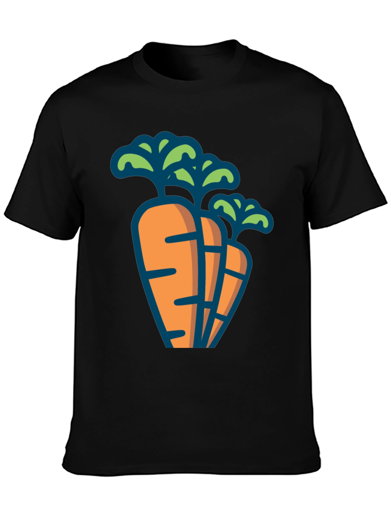 Carrot Graphic Tee - Black Unisex T-Shirt