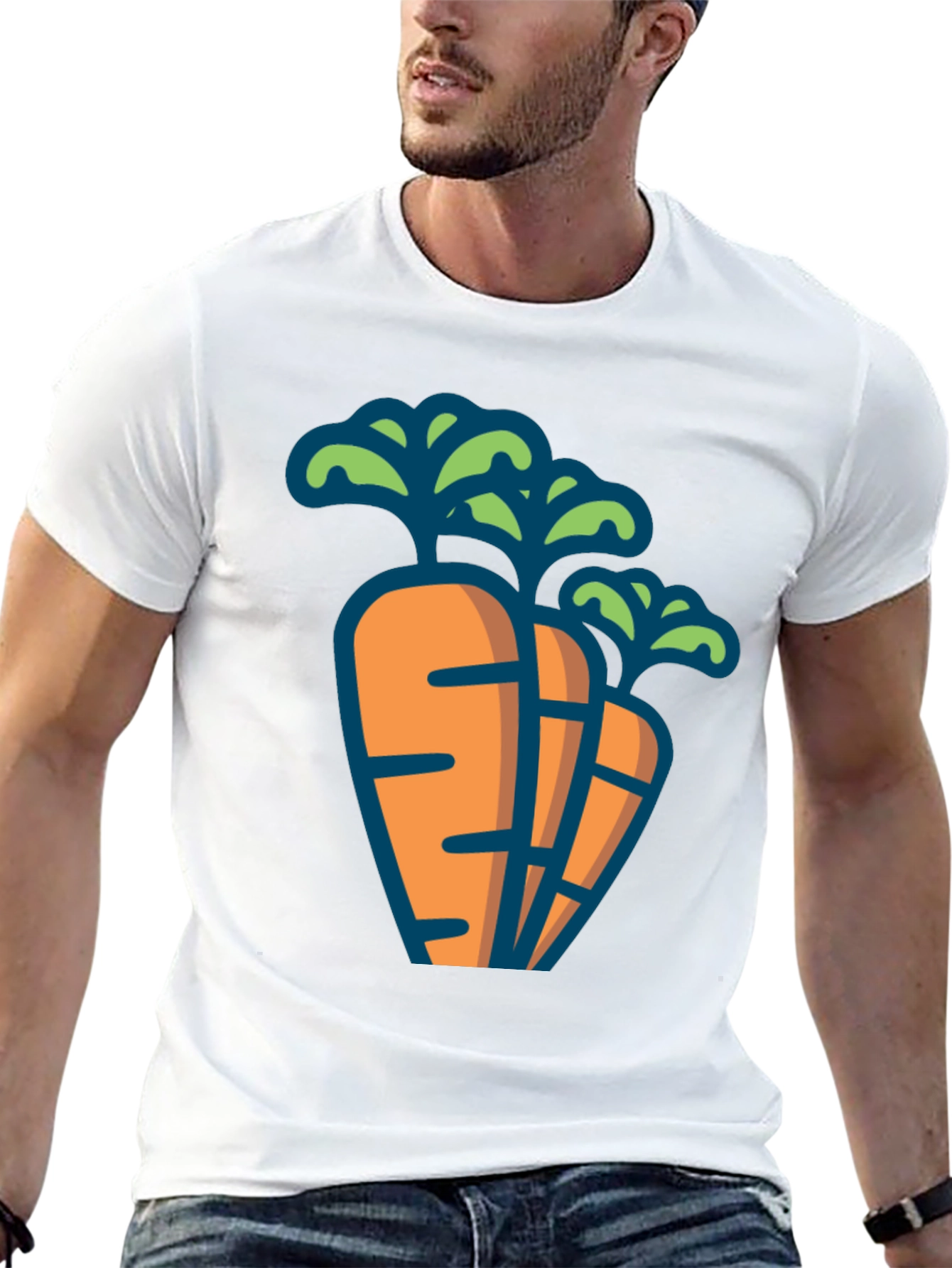 Carrot Graphic Tee - Black Unisex T-Shirt