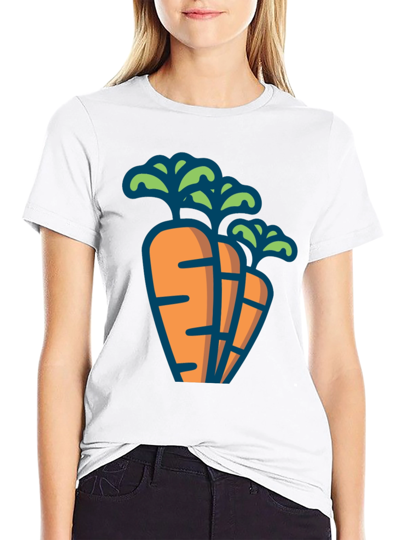 Carrot Graphic Tee - Black Unisex T-Shirt