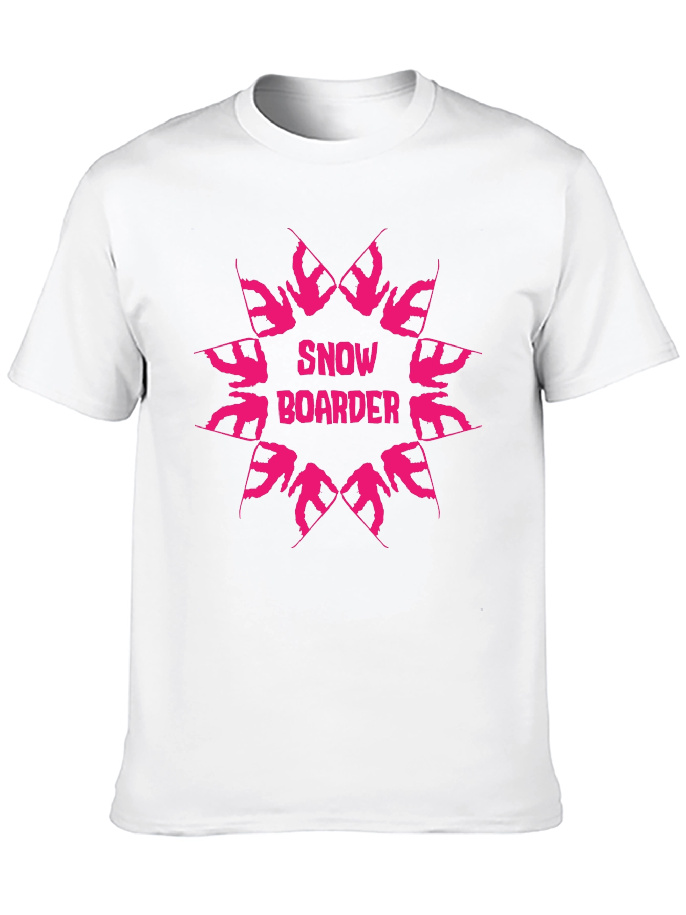 Snowboarder Graphic Tee - Black Cotton T-Shirt