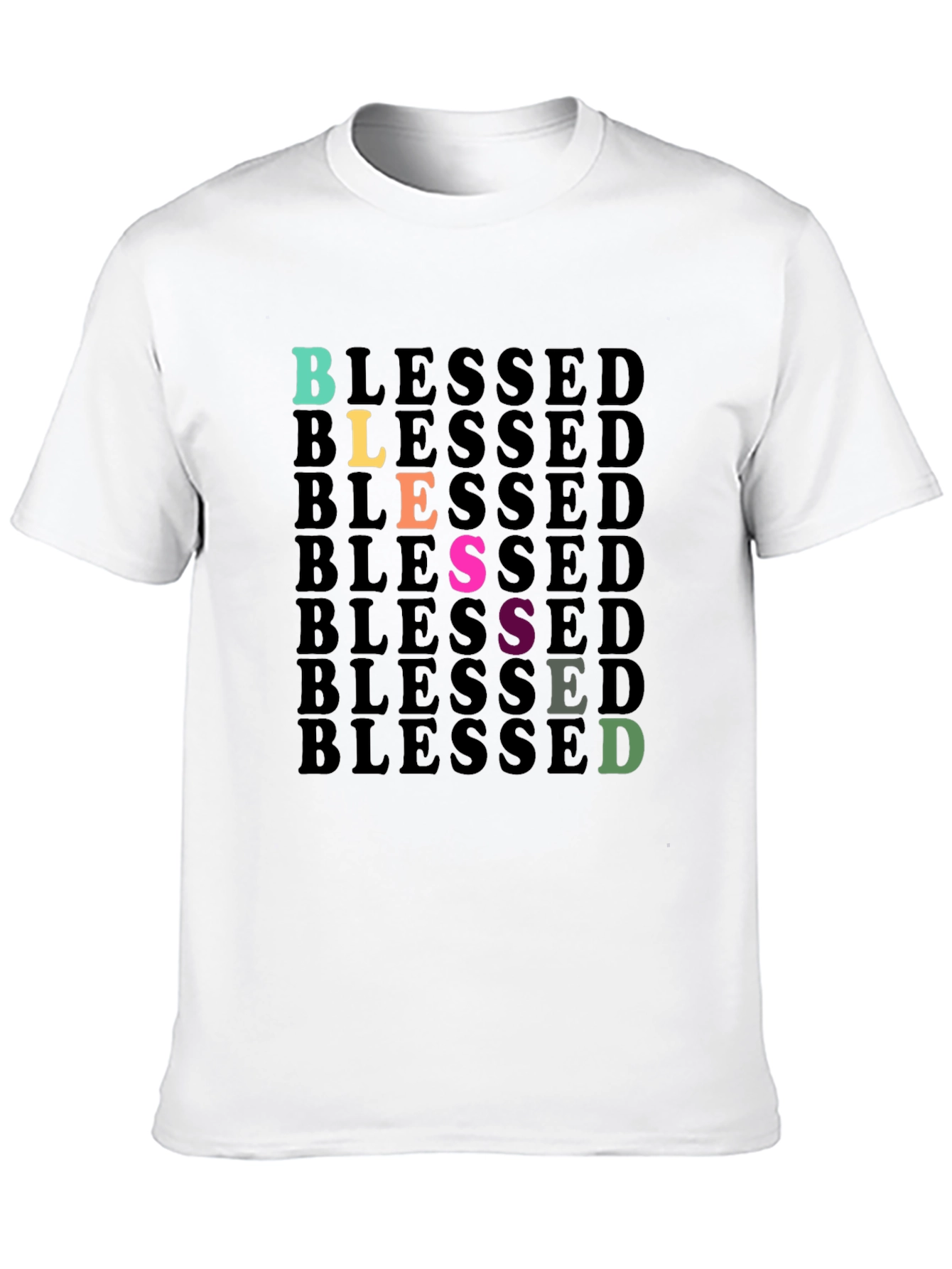 Blessed Graphic Print Black T-Shirt