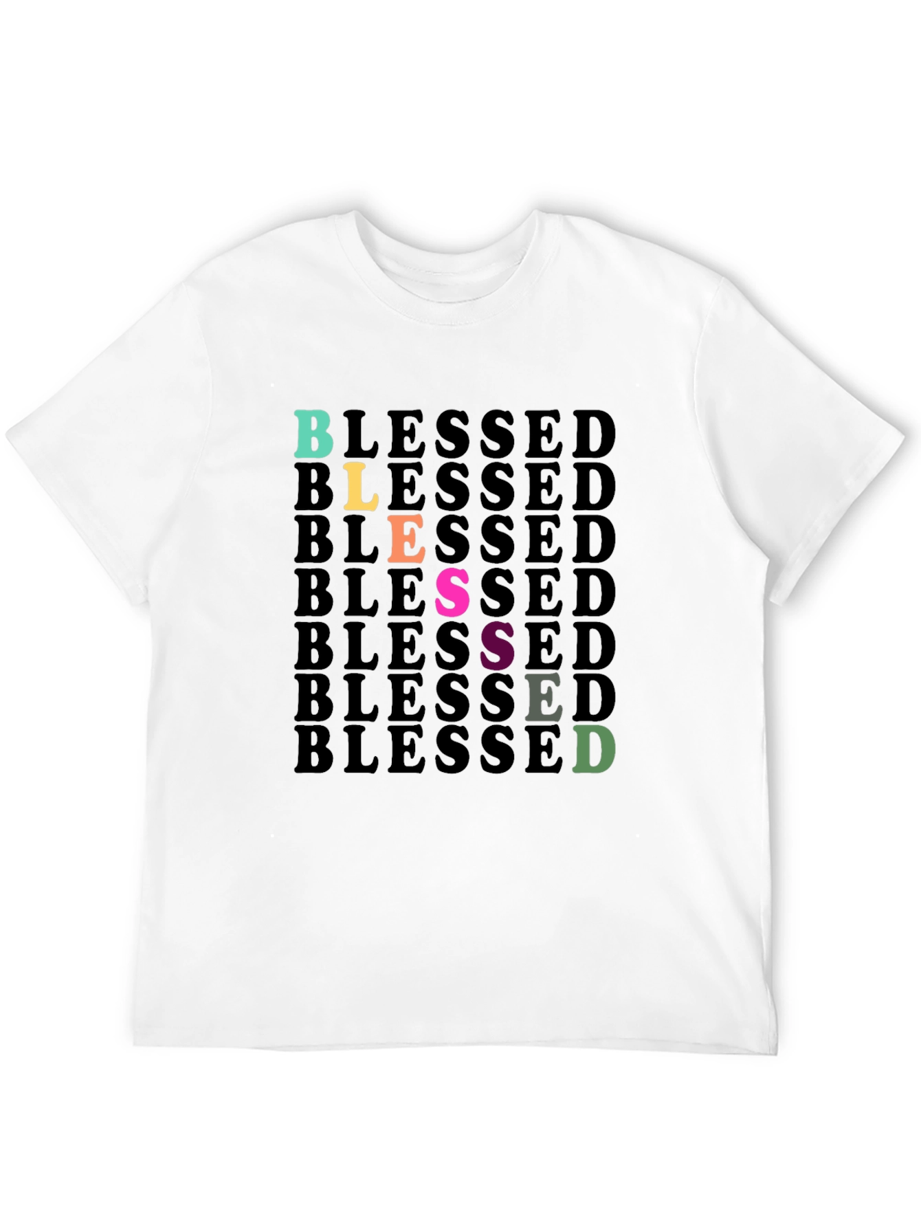 Blessed Graphic Print Black T-Shirt