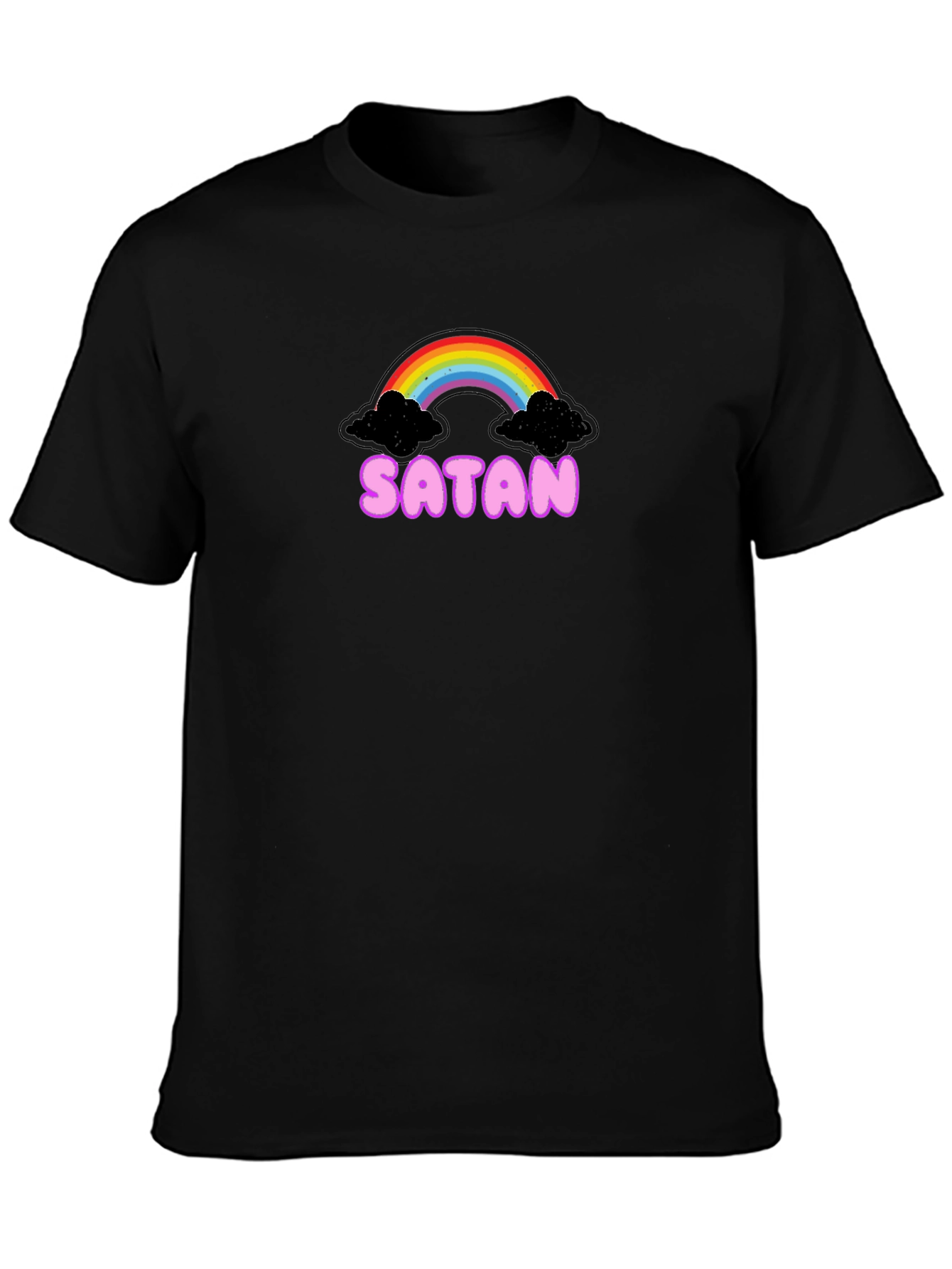 Satan Rainbow Black Graphic Tee
