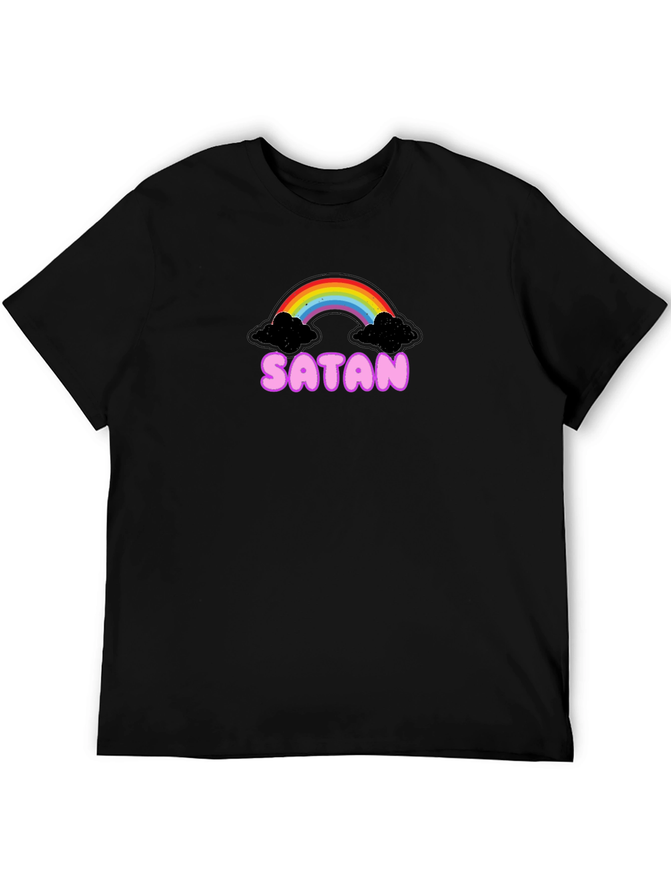 Satan Rainbow Black Graphic Tee