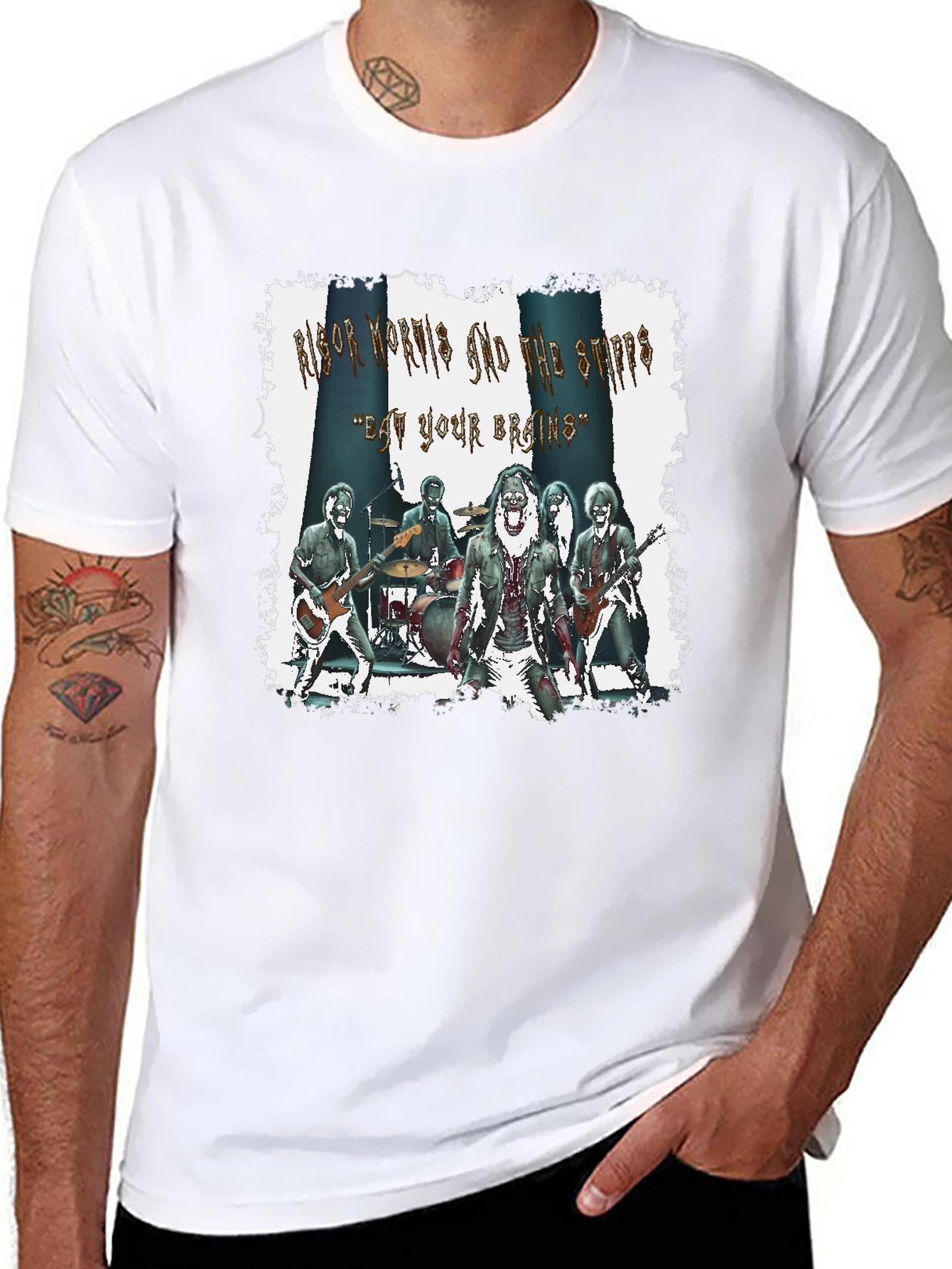 Eat Your Brains Band Graphic T-Shirt