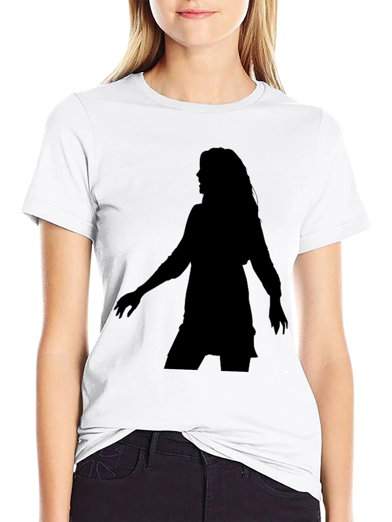 Silhouette Tee - Woman Figure Black T-Shirt