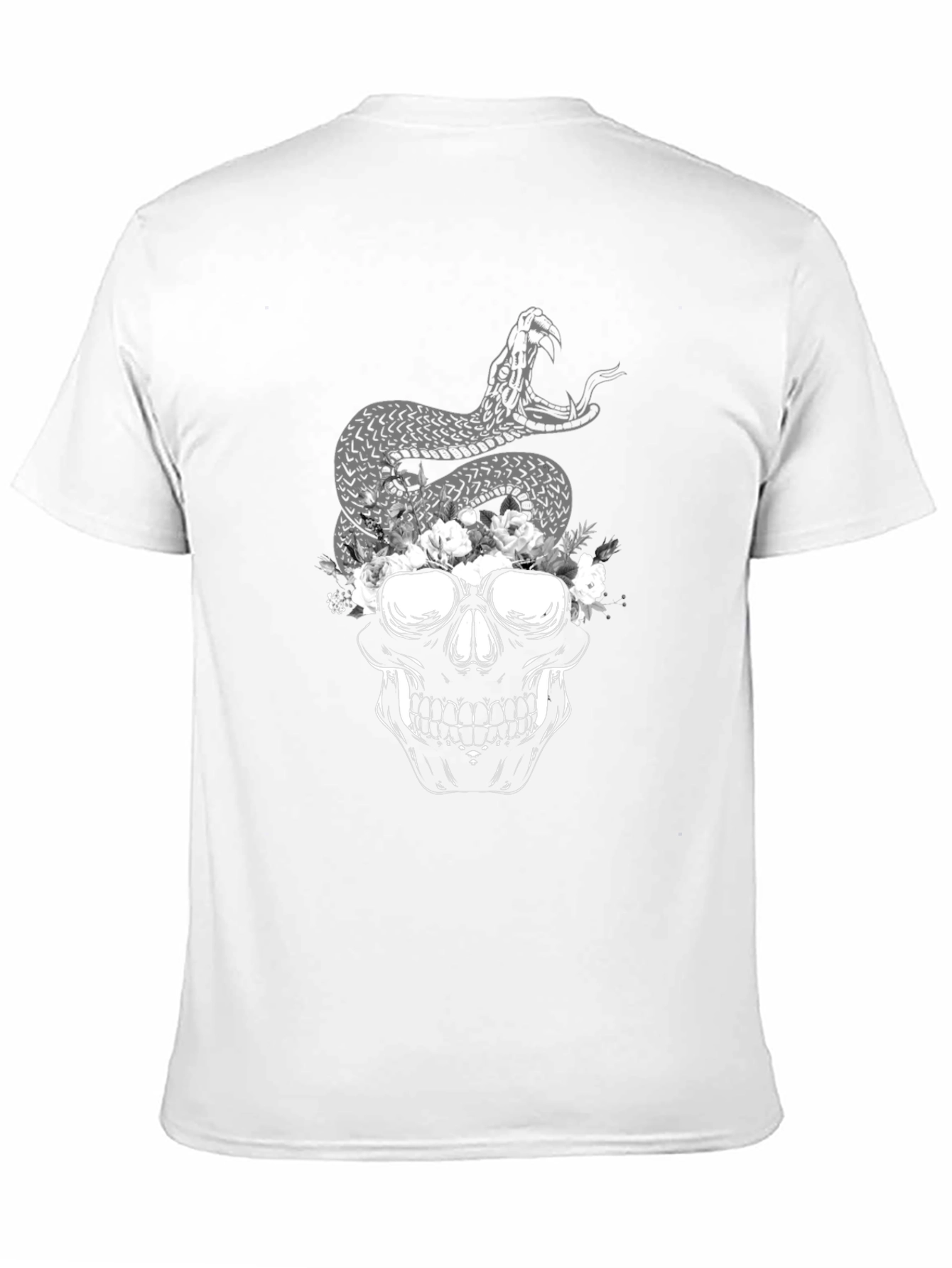 Skull Snake Graphic Tee - Dark Aesthetic Style