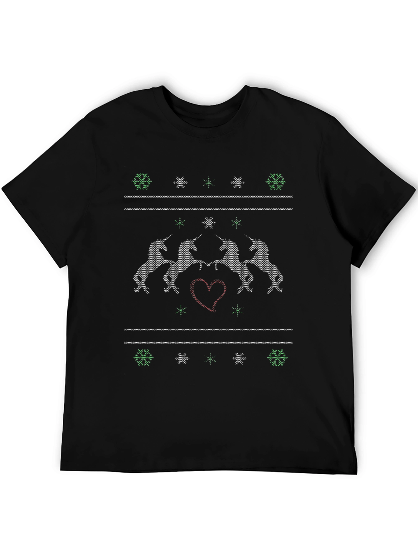 Unicorn Christmas Sweater Pattern T-Shirt