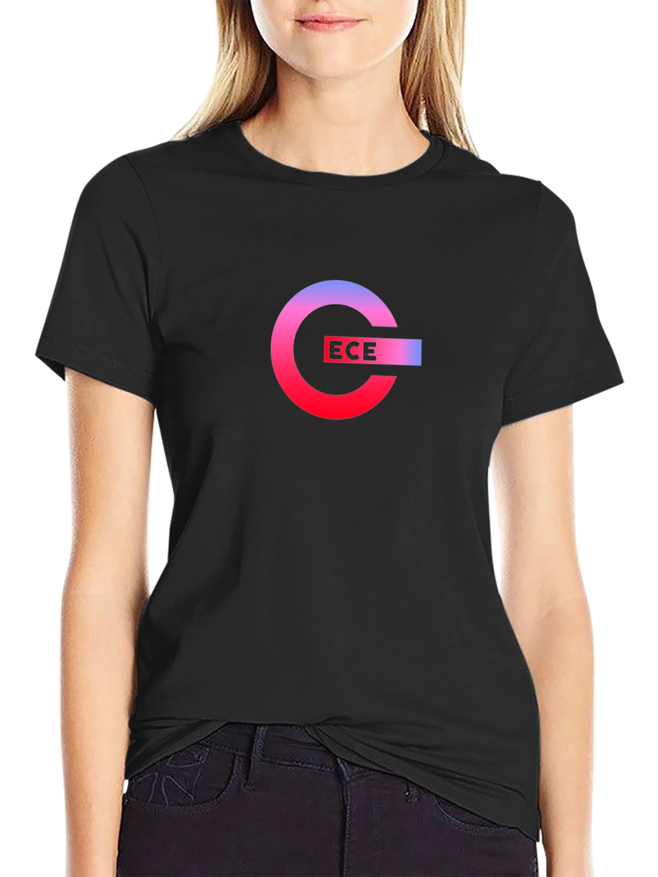 ECE Logo Graphic Black Tee