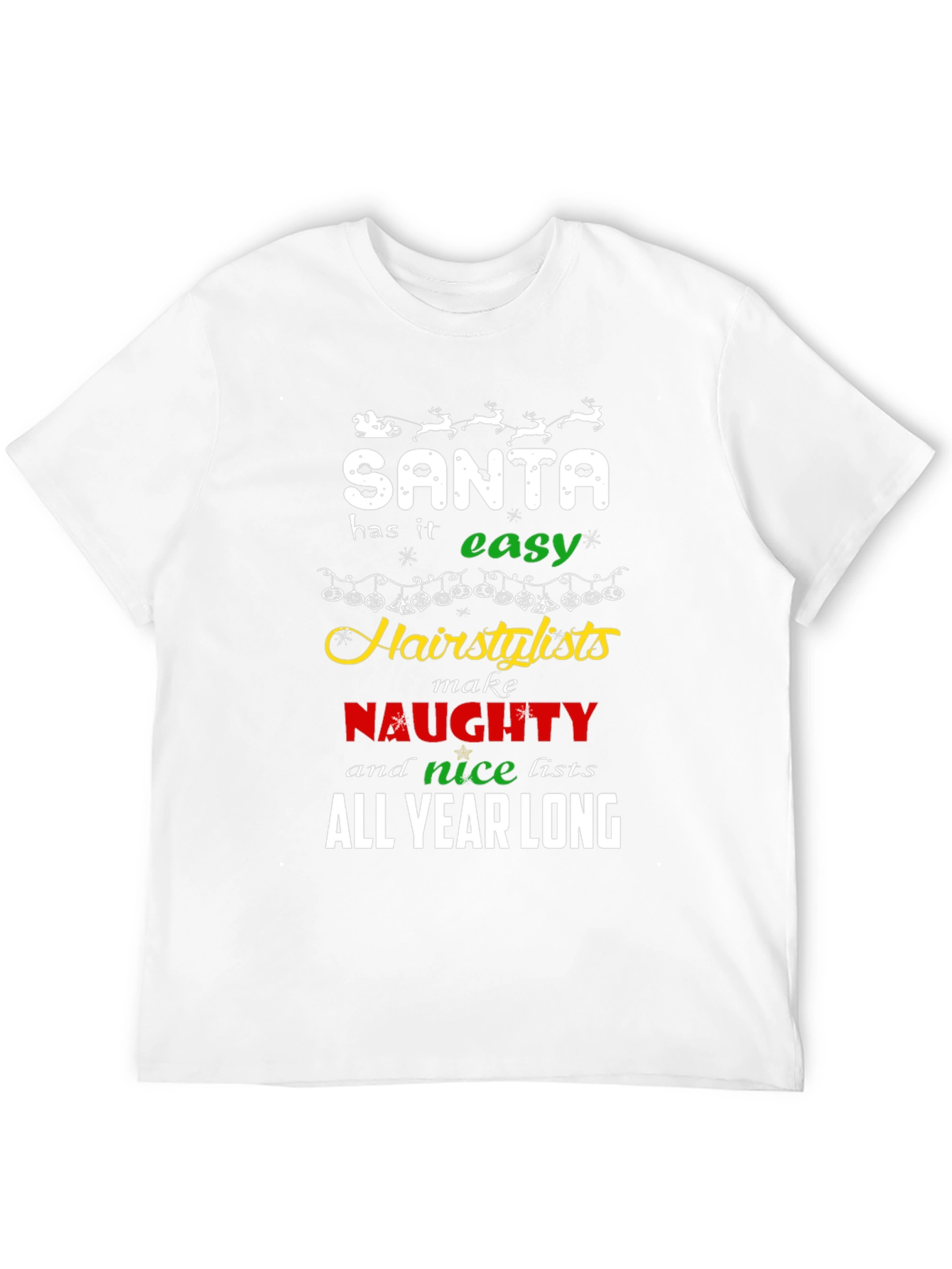 Santa Hair Stylist Christmas Graphic Tee