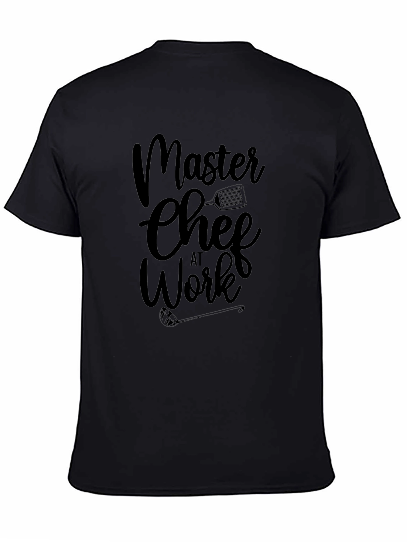 Master Chef at Work Black Graphic T-Shirt