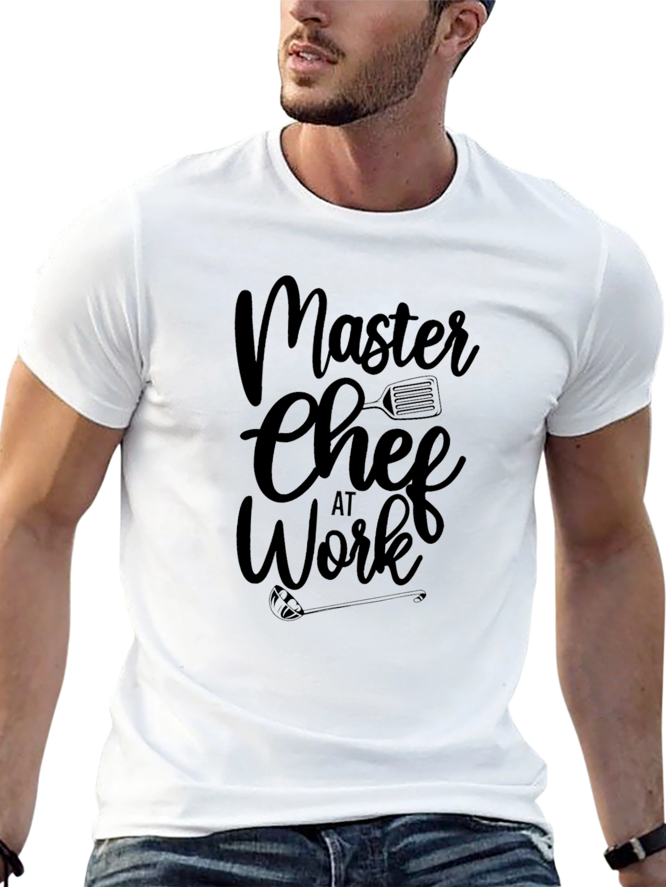 Master Chef at Work Black Graphic T-Shirt