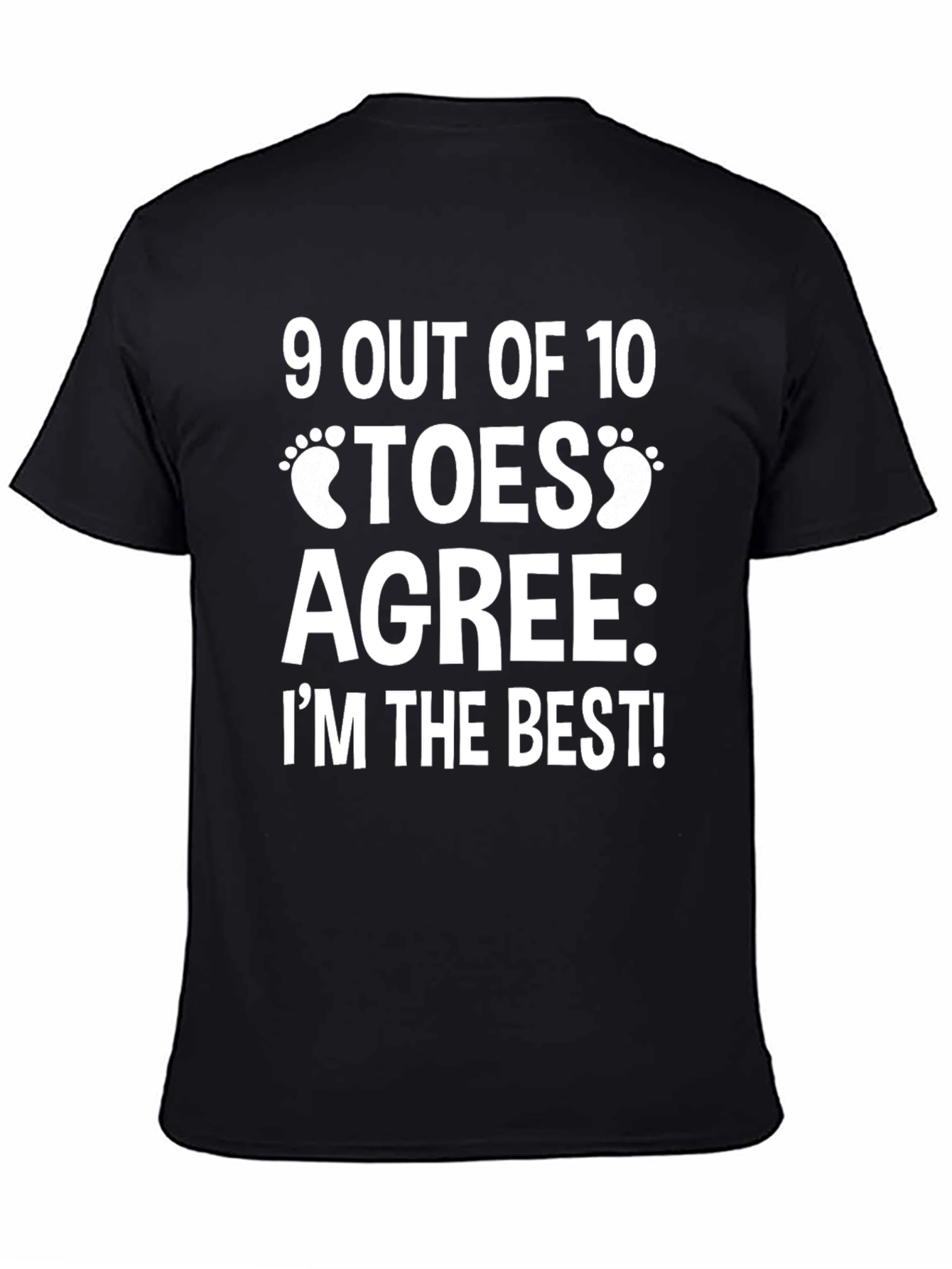 9 Out of 10 Toes Agree Funny Graphic T-Shirt