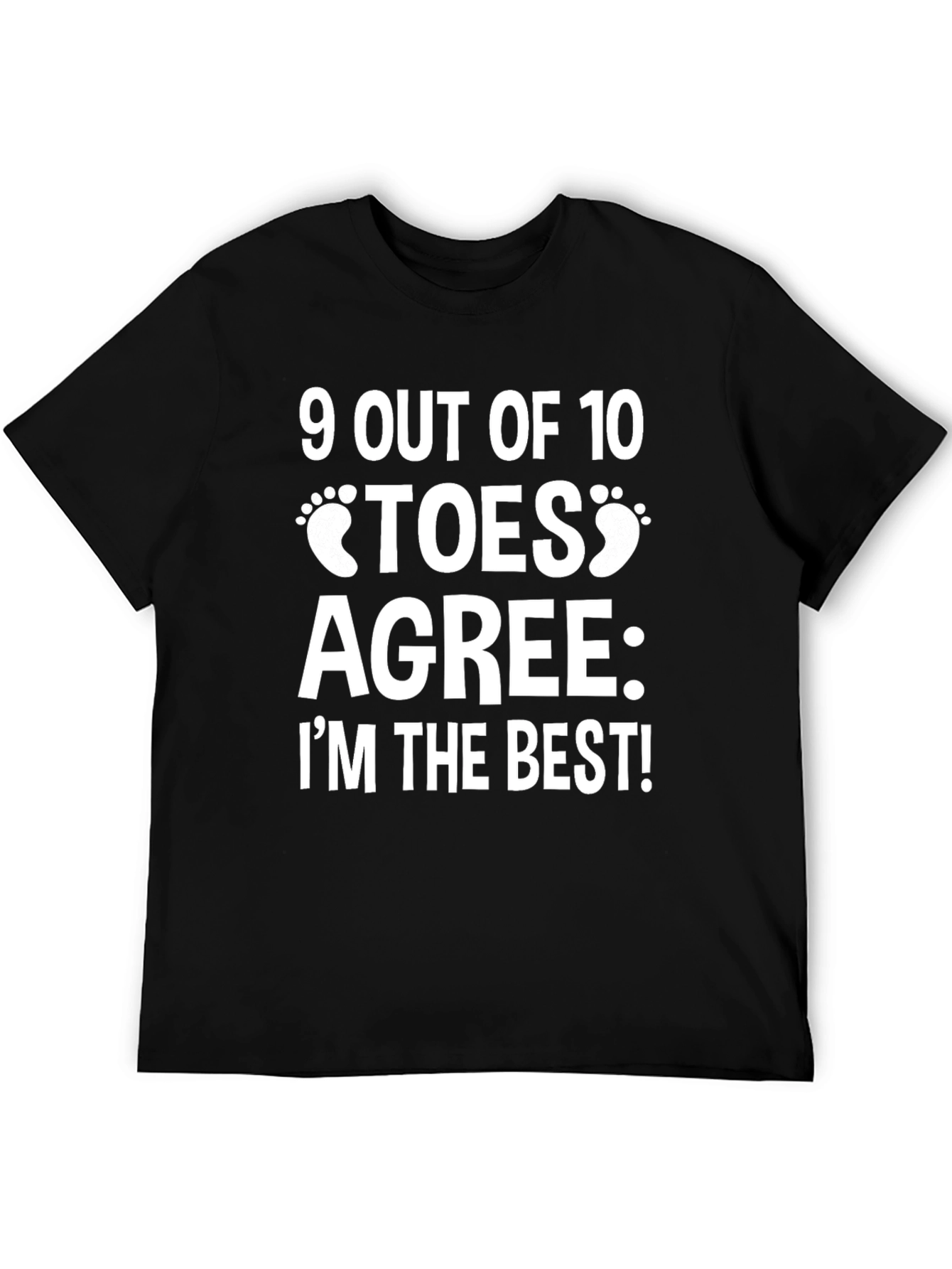 9 Out of 10 Toes Agree Funny Graphic T-Shirt