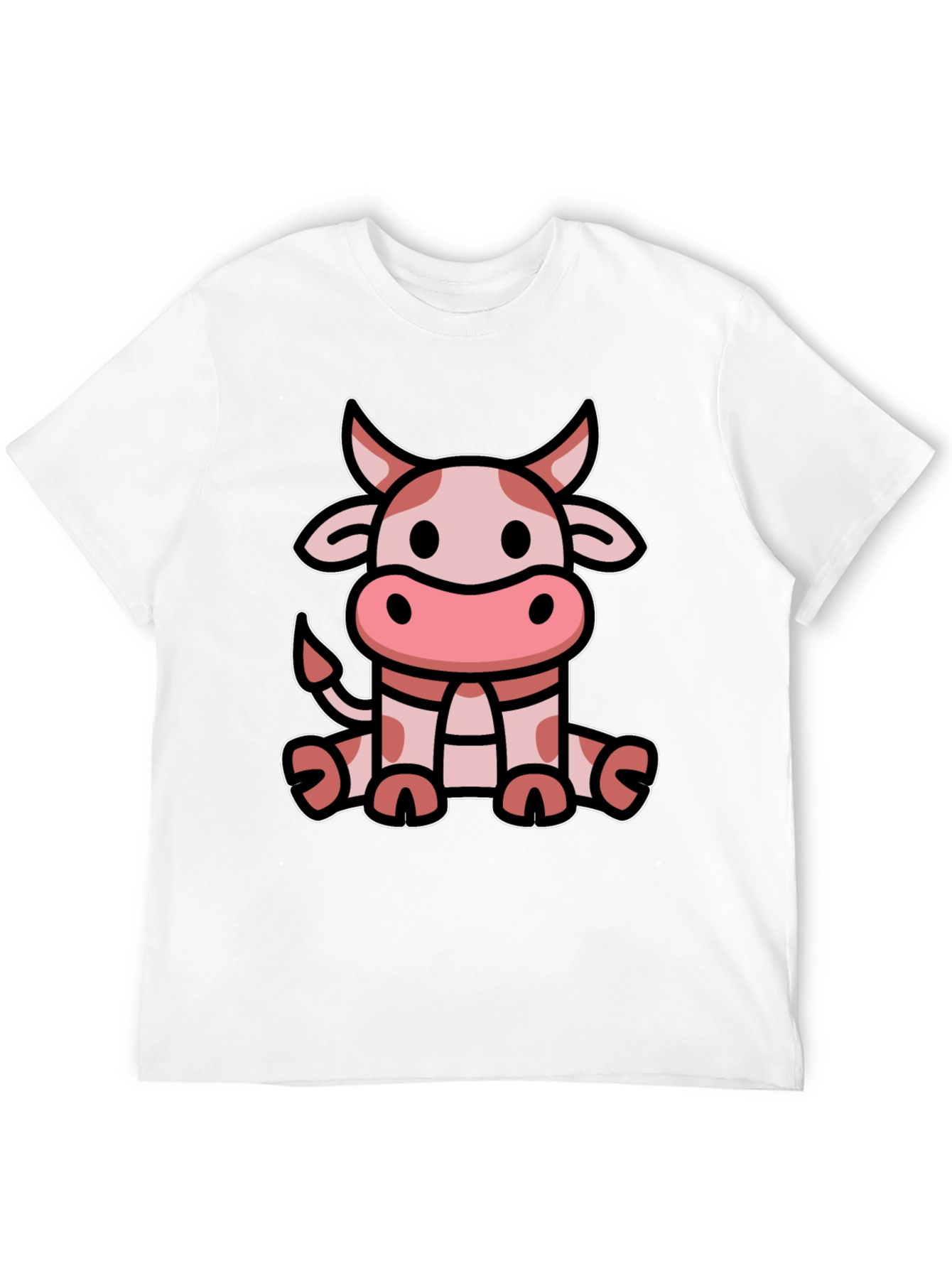 Cute Cow Graphic Tee - Black T-Shirt