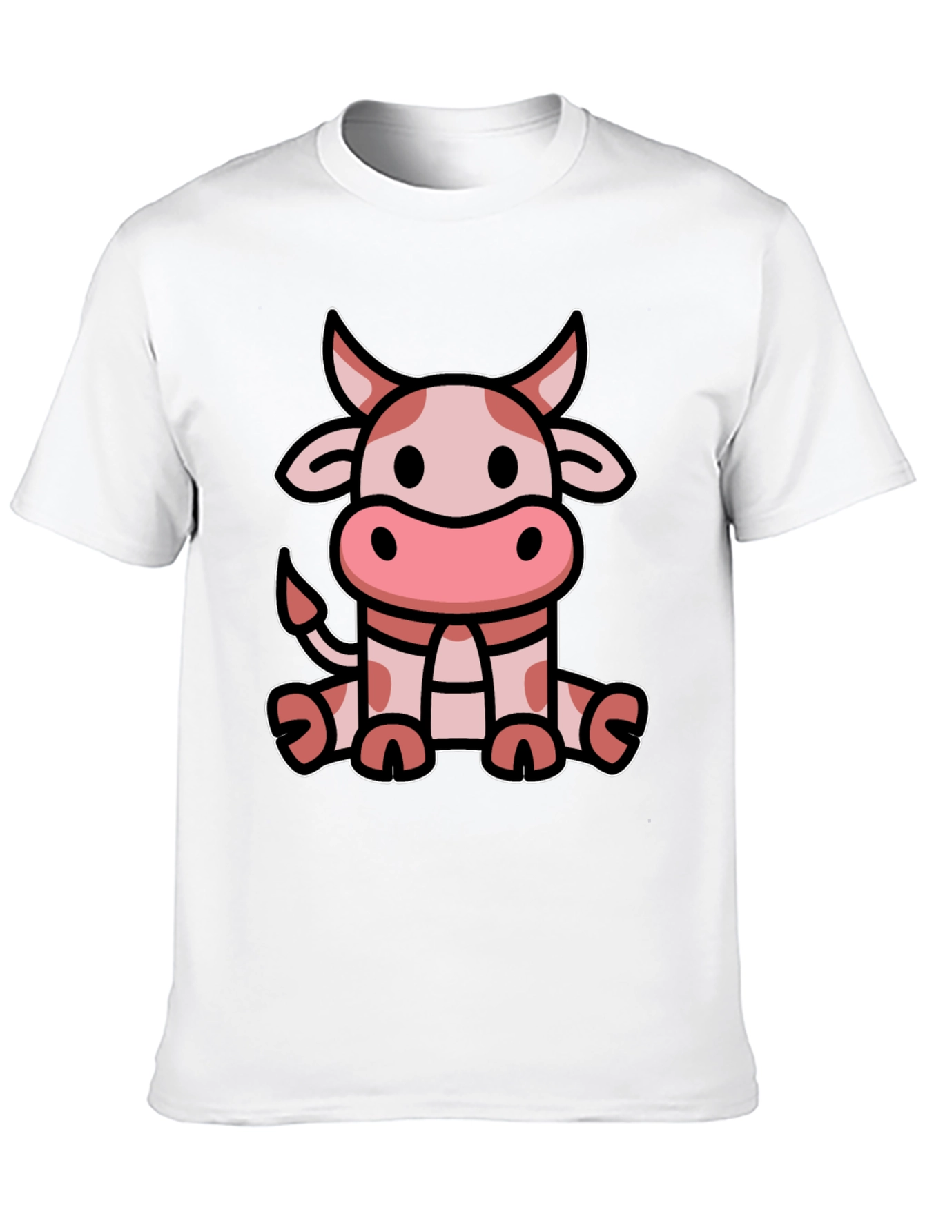 Cute Cow Graphic Tee - Black T-Shirt