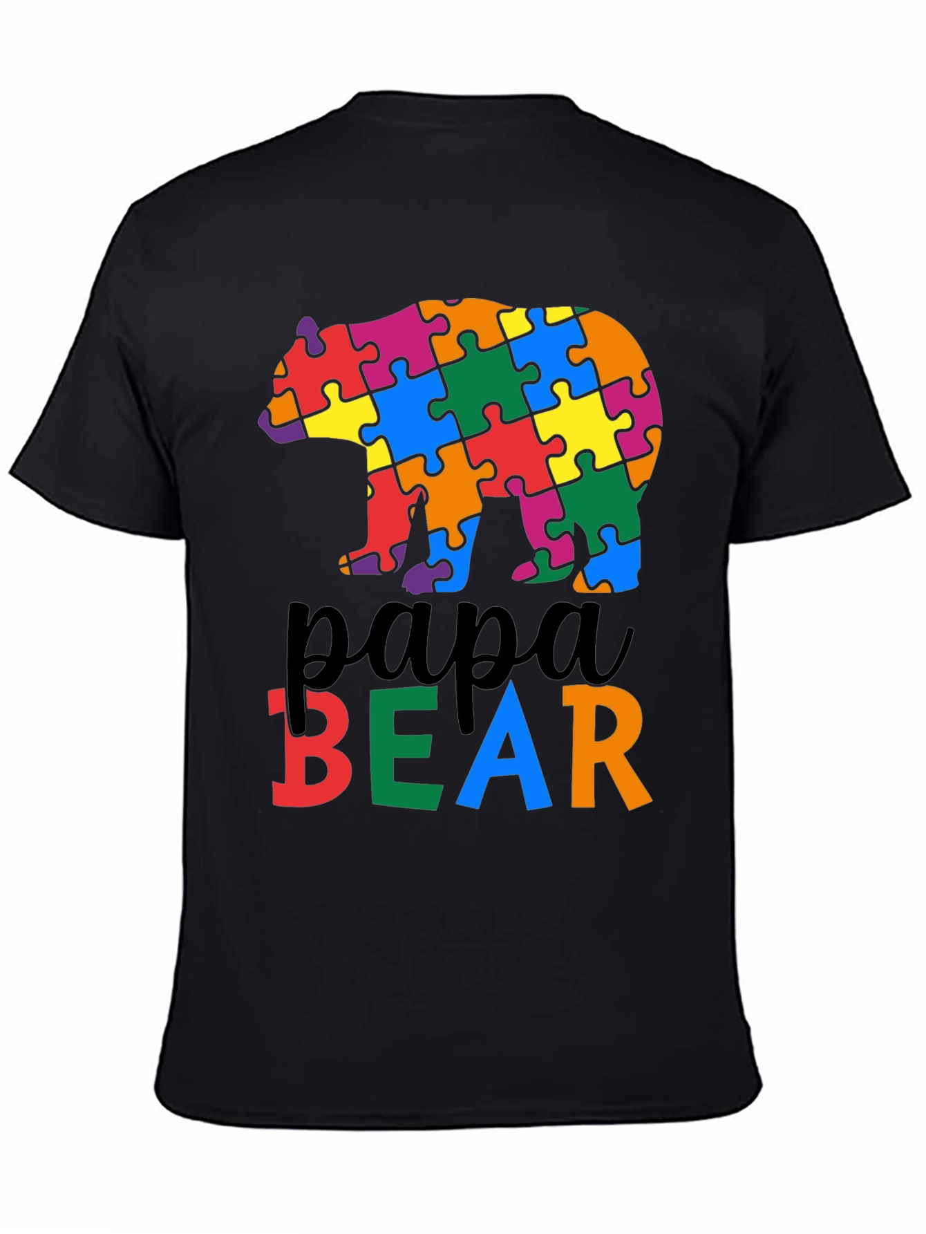 Papa Bear Autism Awareness T-Shirt
