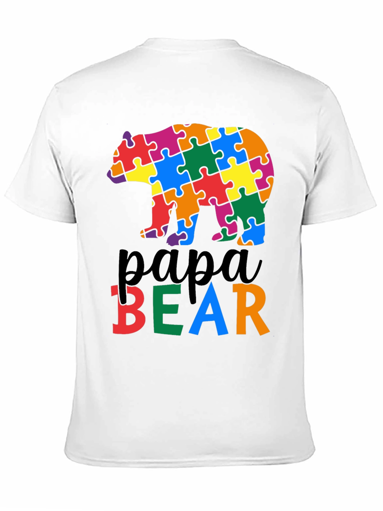 Papa Bear Autism Awareness T-Shirt