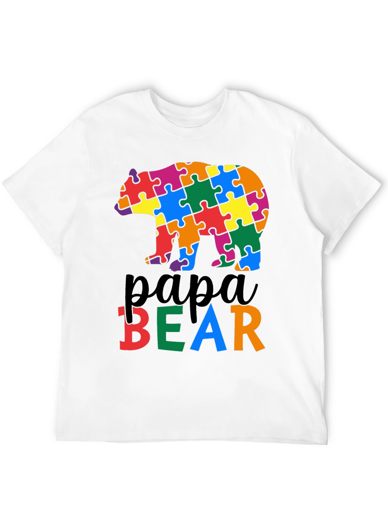 Papa Bear Autism Awareness T-Shirt