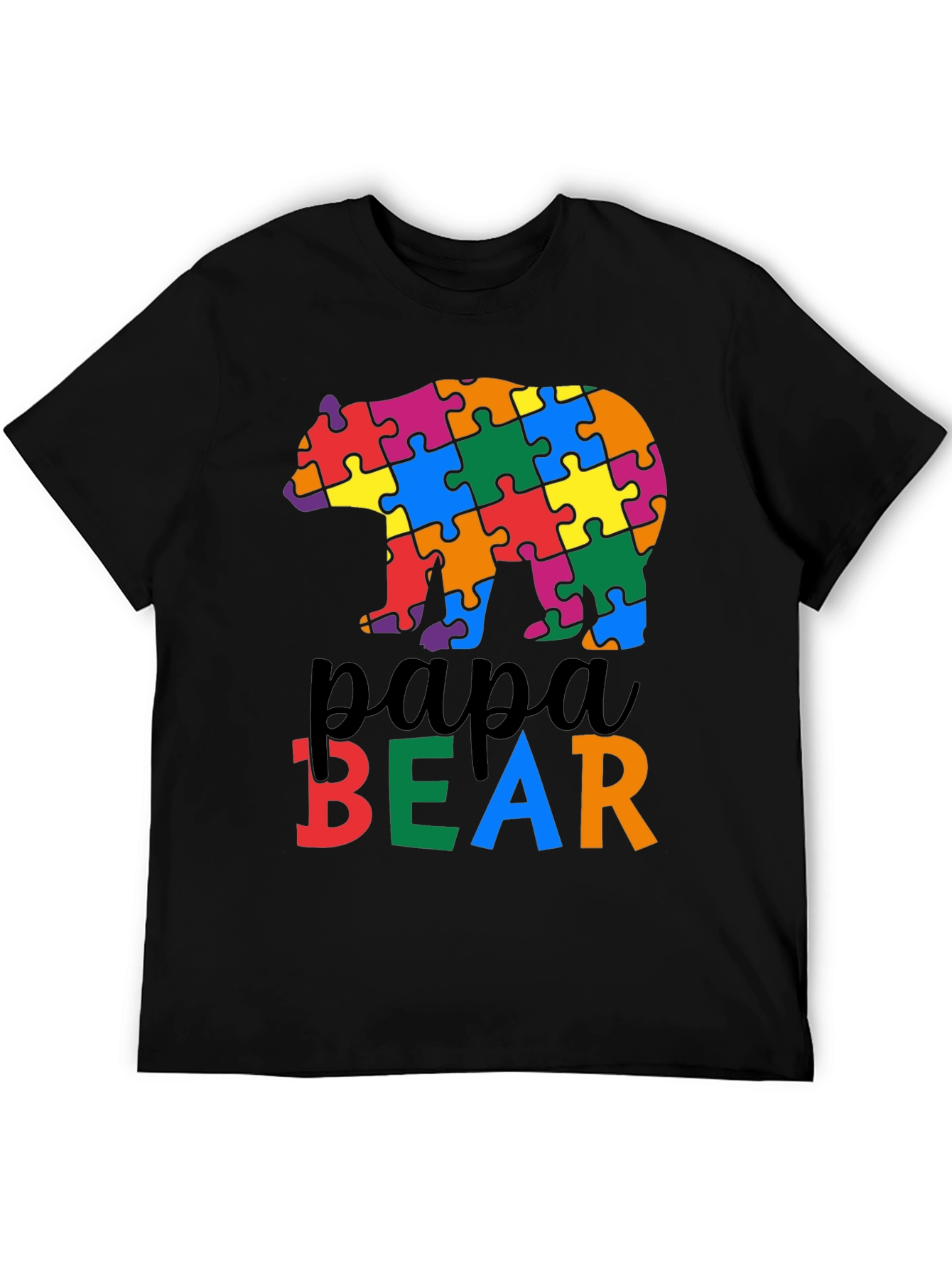 Papa Bear Autism Awareness T-Shirt