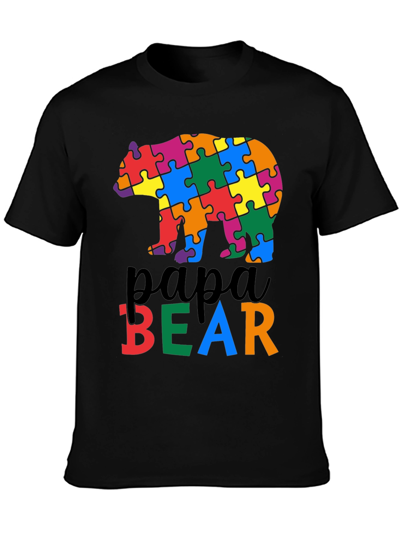 Papa Bear Autism Awareness T-Shirt