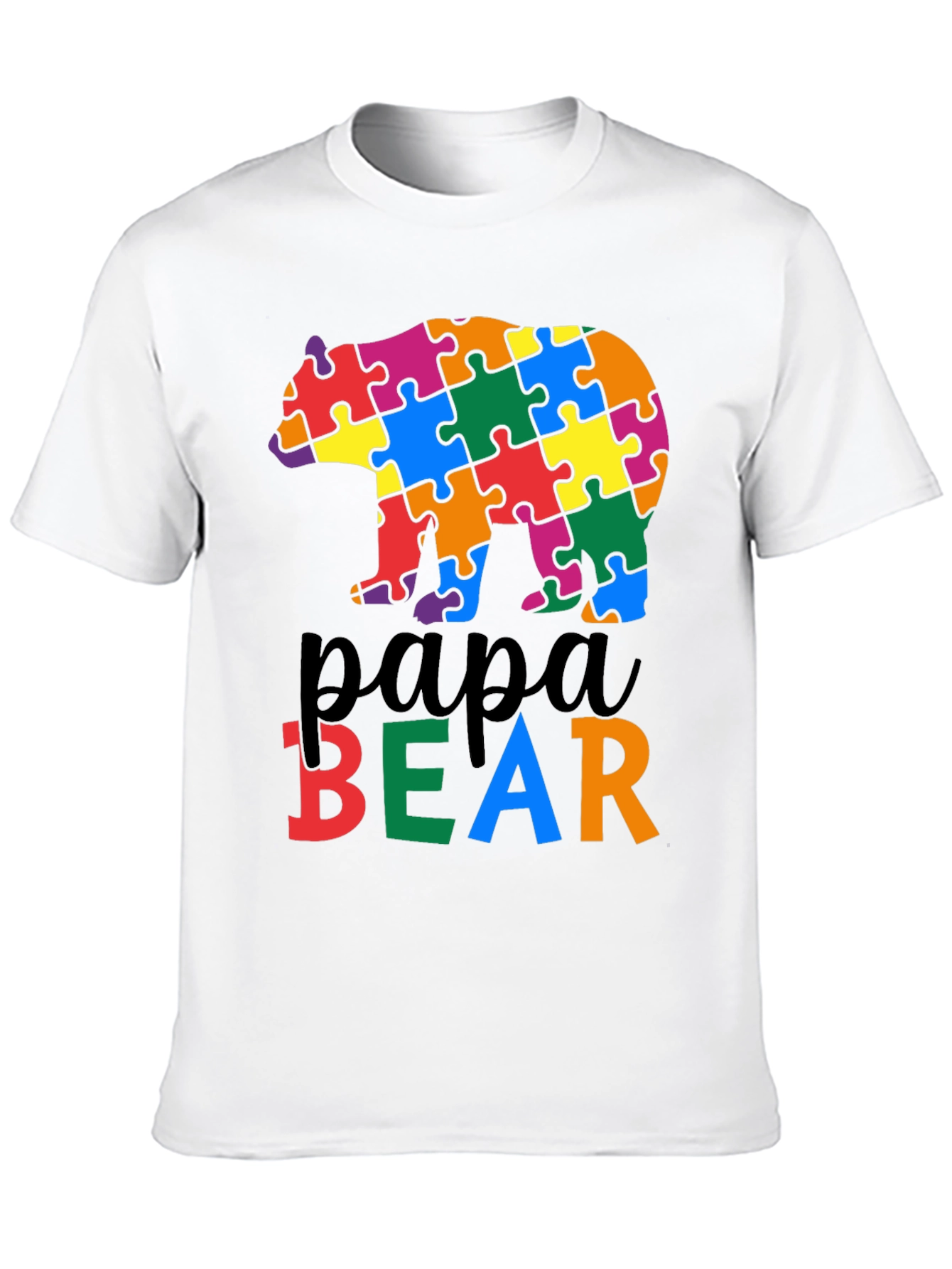 Papa Bear Autism Awareness T-Shirt