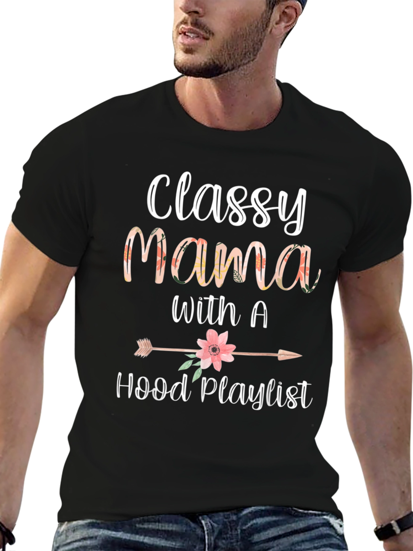 Classy Mama Hood Playlist Graphic T-Shirt