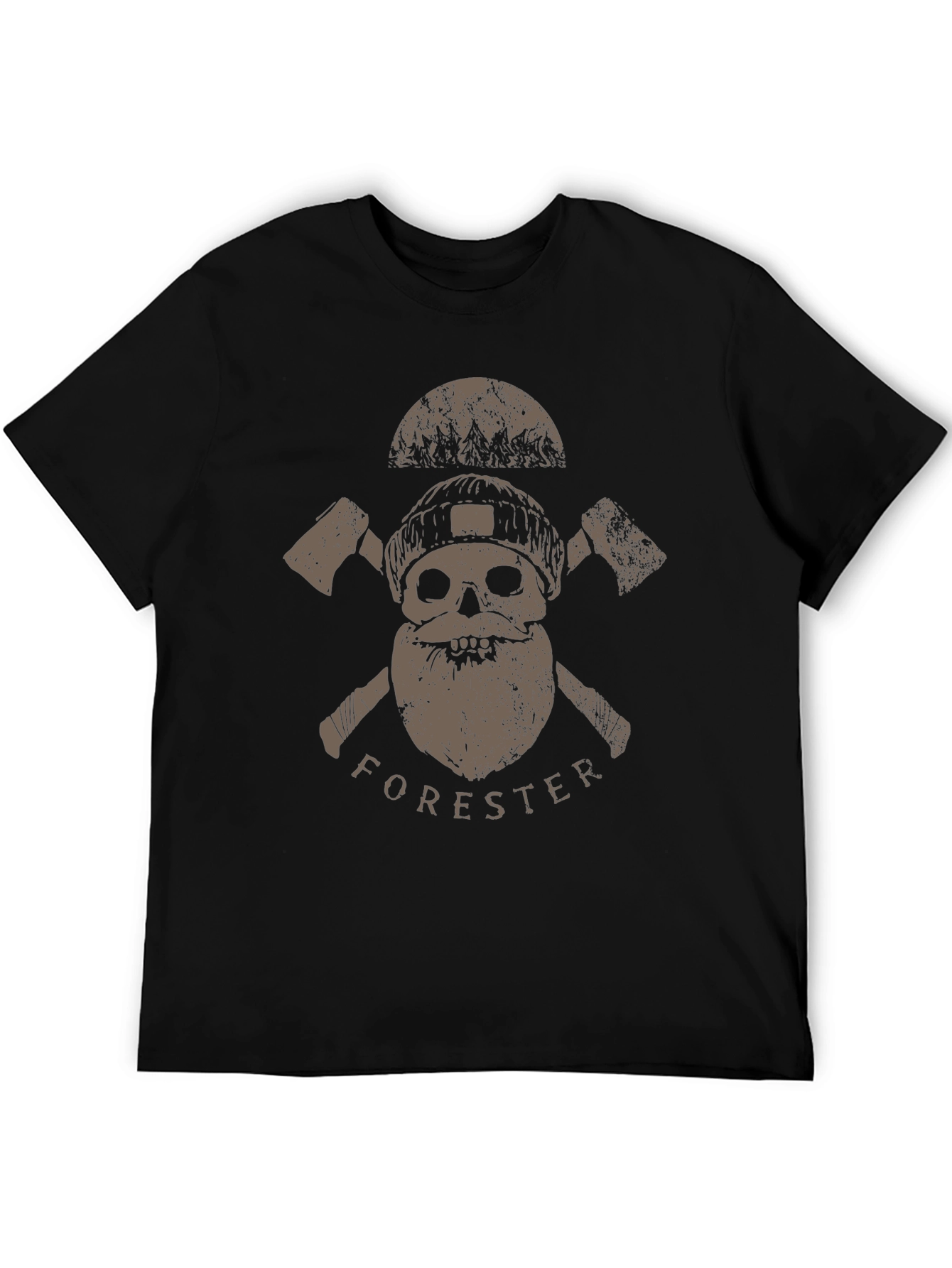 Forester Skull Graphic Tee - Lumberjack Style Shirt