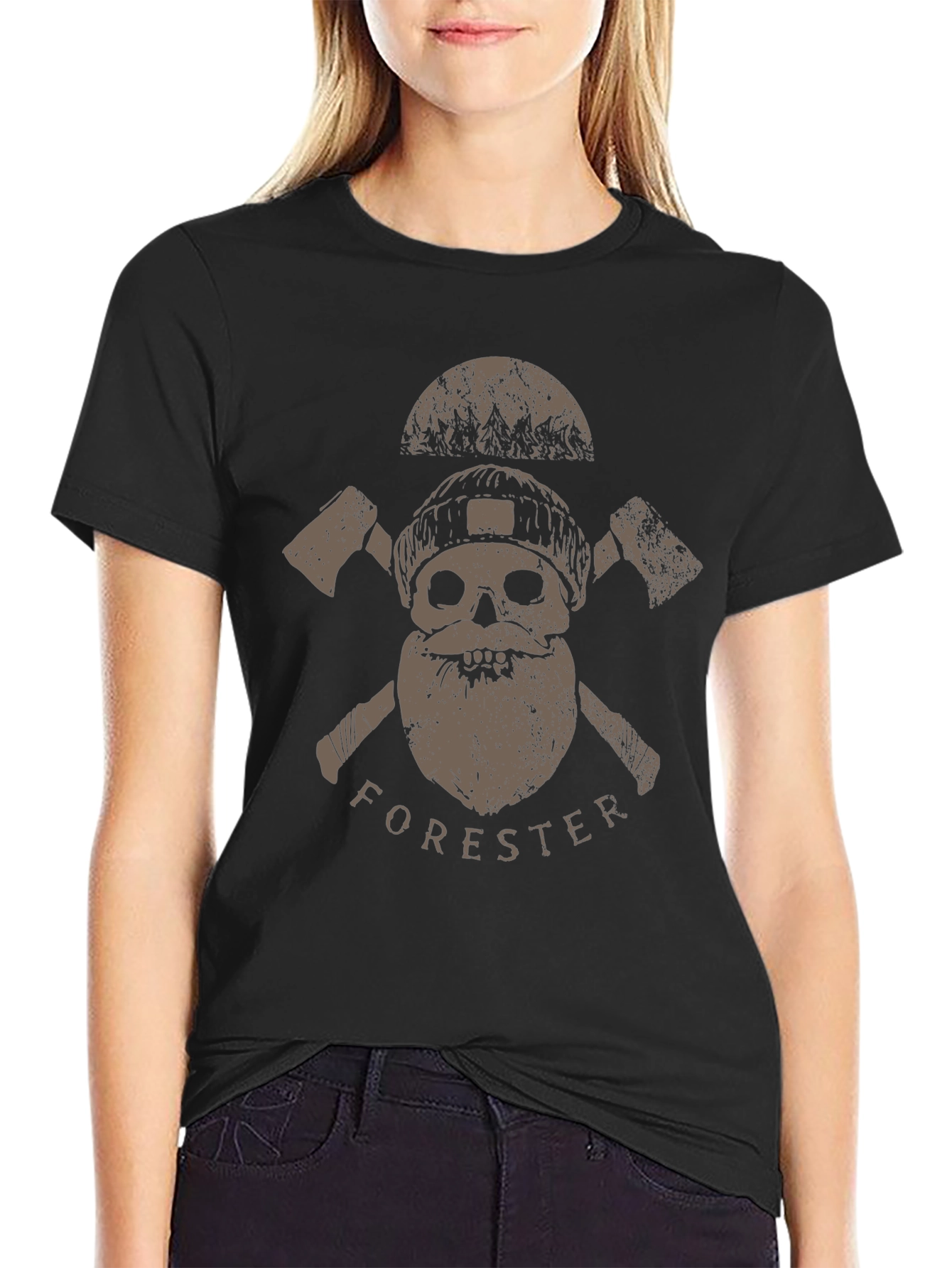 Forester Skull Graphic Tee - Lumberjack Style Shirt