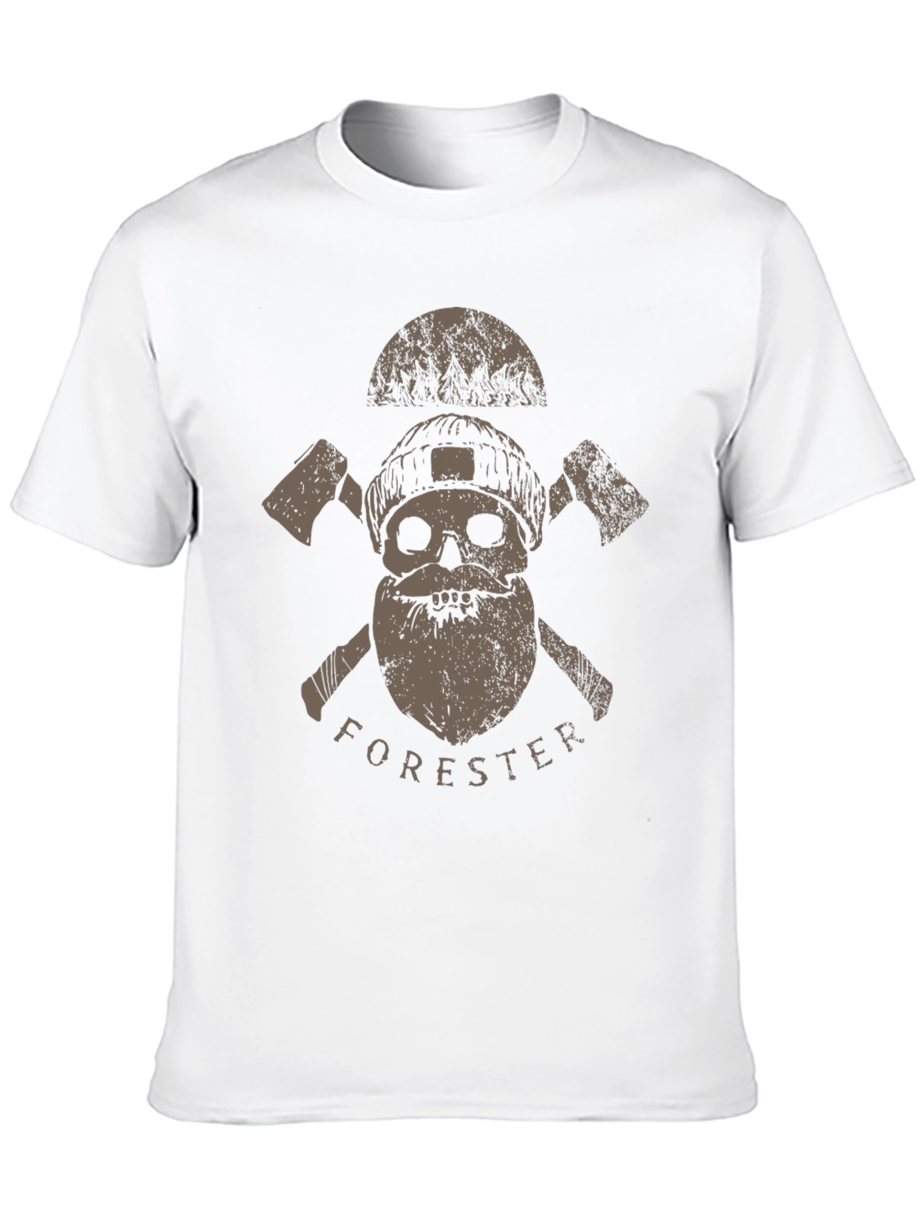 Forester Skull Graphic Tee - Lumberjack Style Shirt