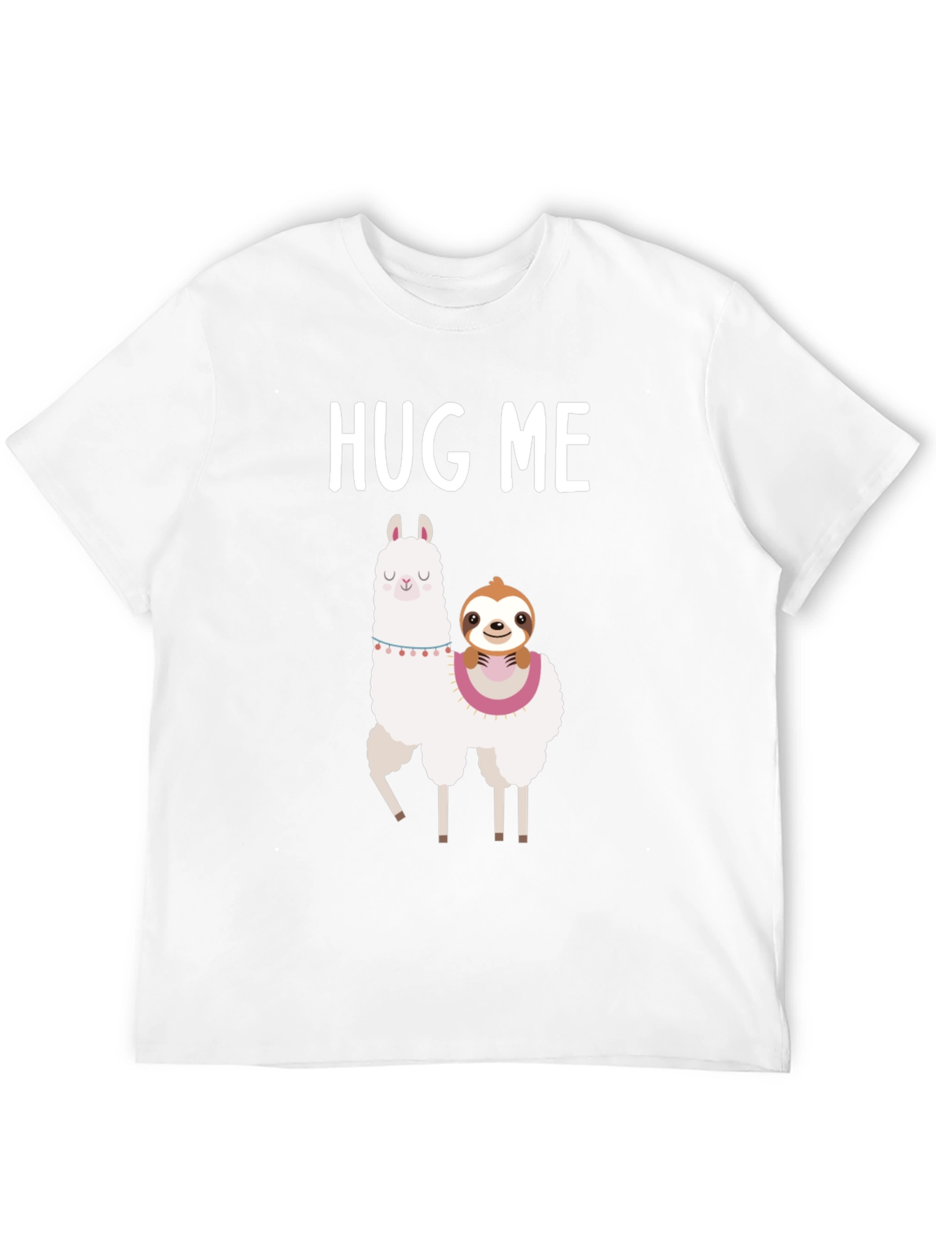 Hug Me Llama and Sloth Graphic Tee