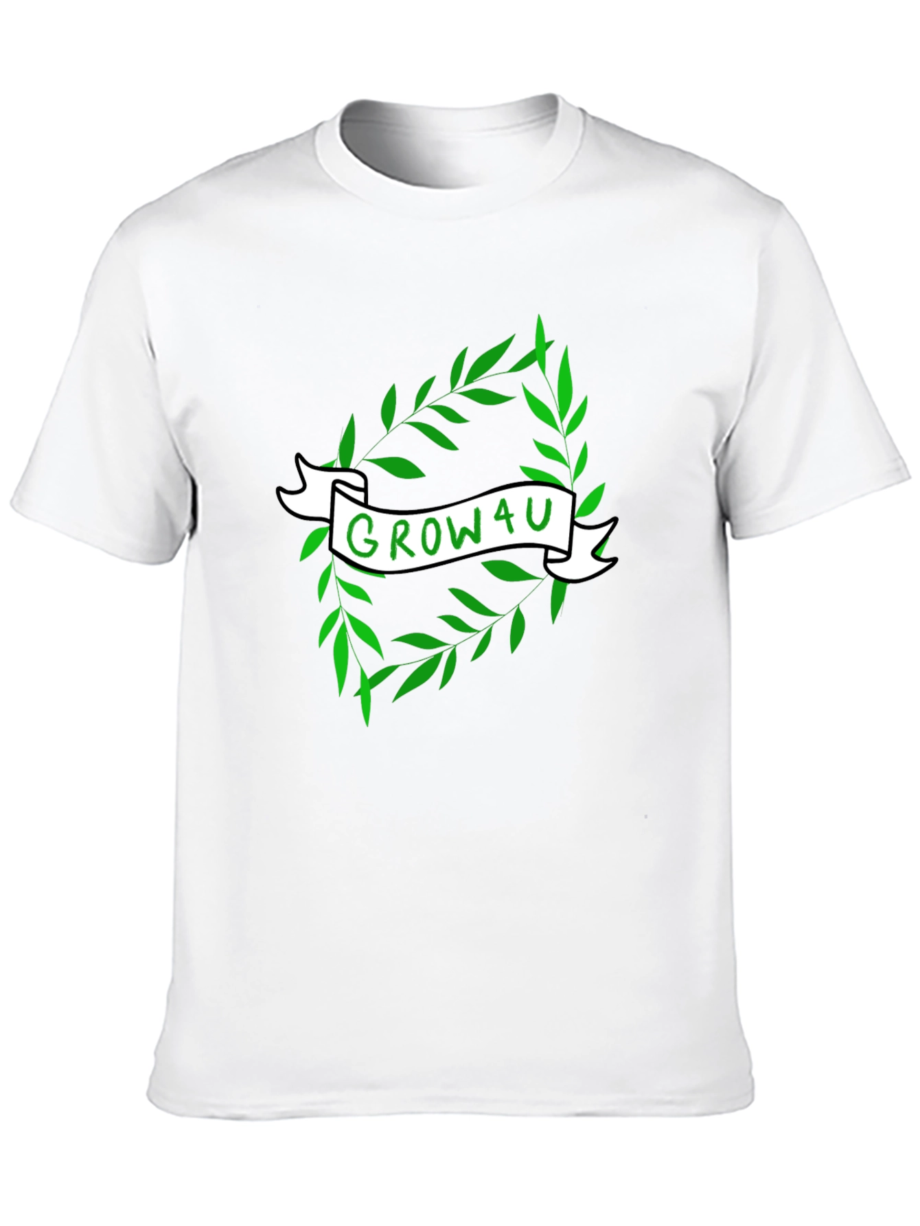 Grow4U Graphic Tee - Black Cotton T-Shirt