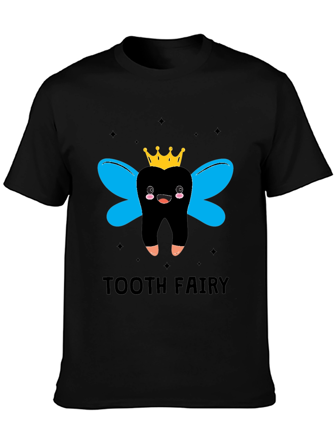 Tooth Fairy Graphic Tee - Black Cotton Comfort