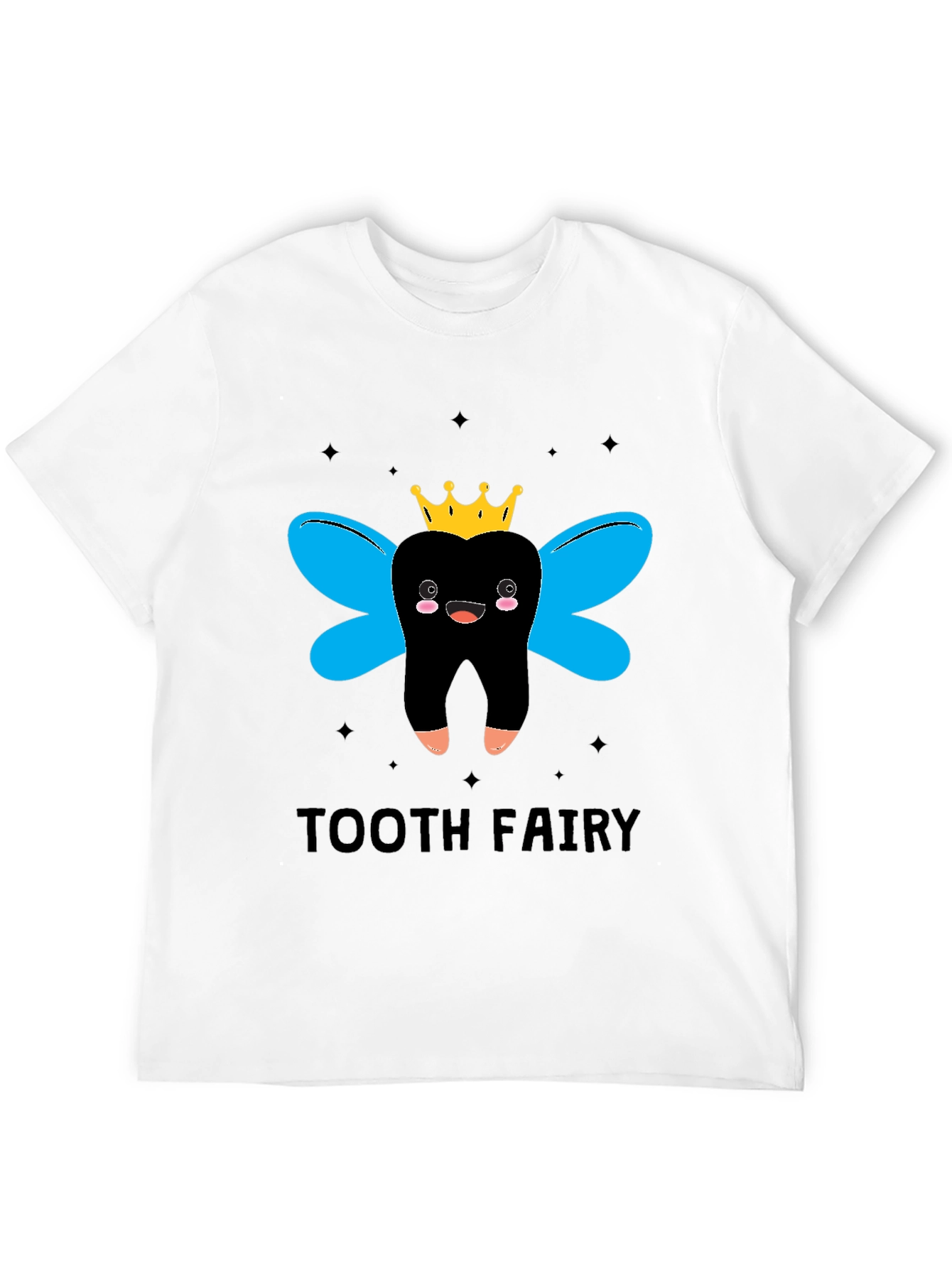 Tooth Fairy Graphic Tee - Black Cotton Comfort
