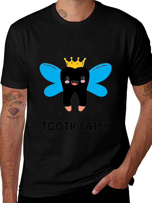 Tooth Fairy Graphic Tee - Black Cotton Comfort