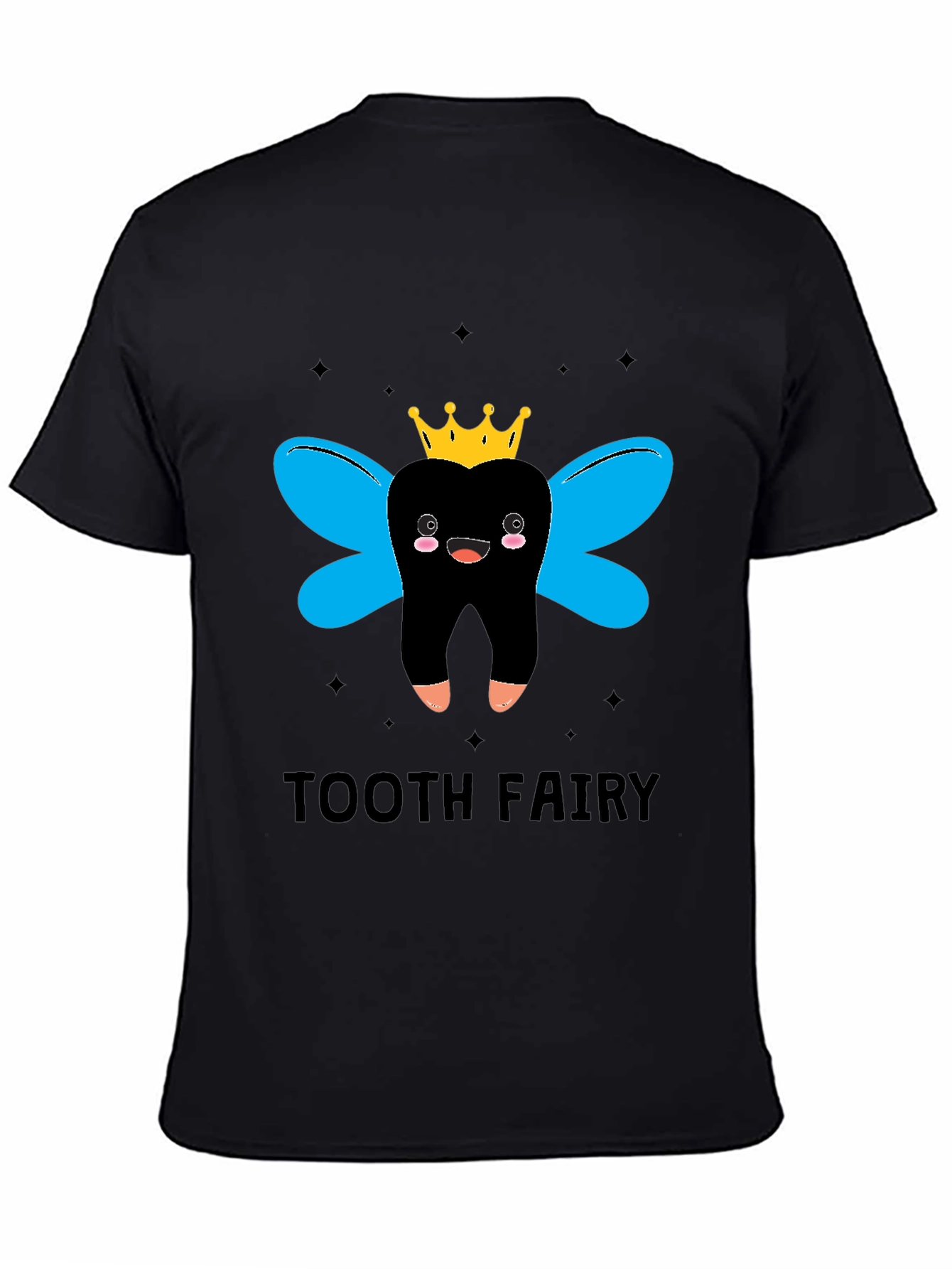Tooth Fairy Graphic Tee - Black Cotton Comfort