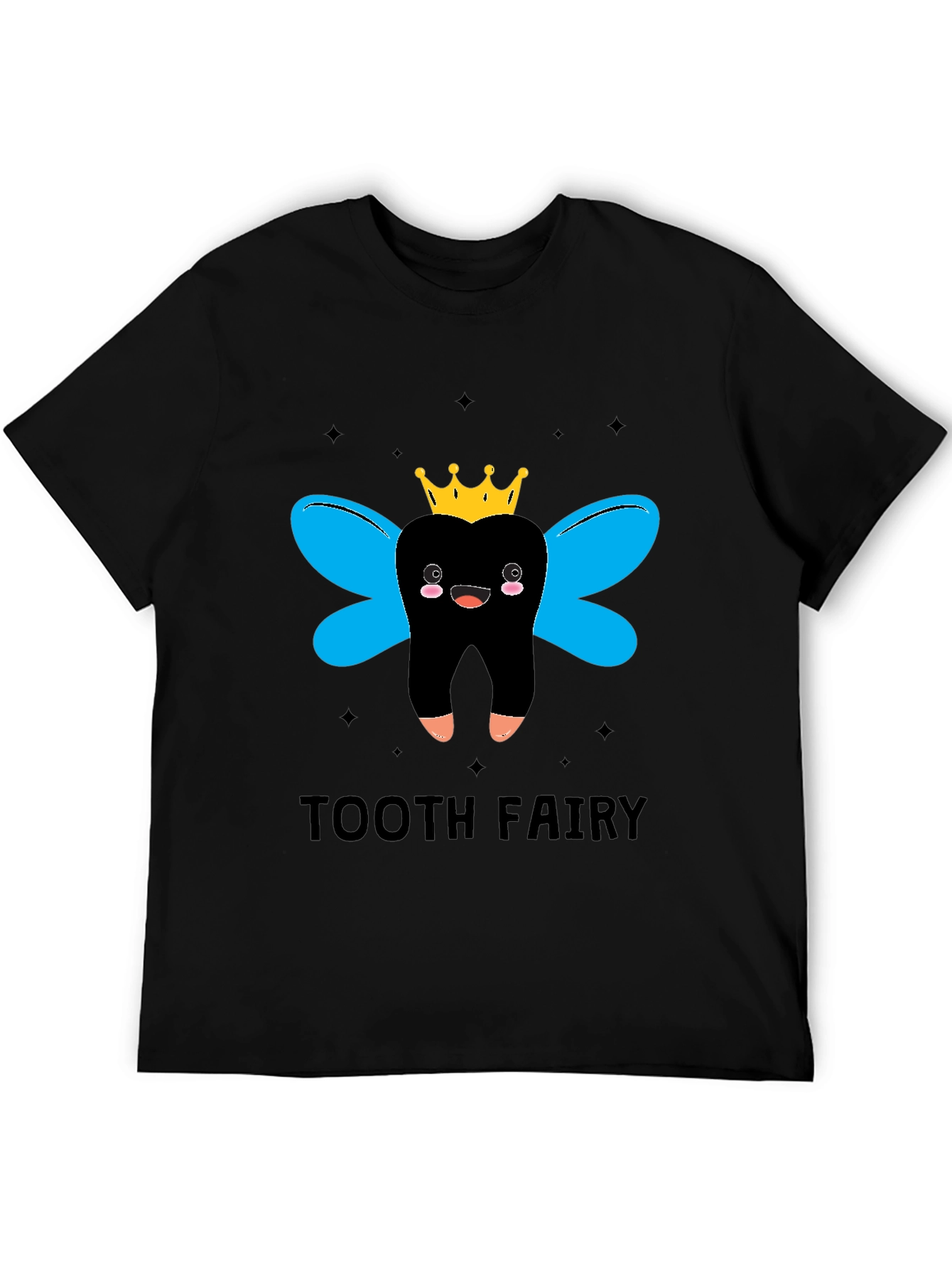 Tooth Fairy Graphic Tee - Black Cotton Comfort