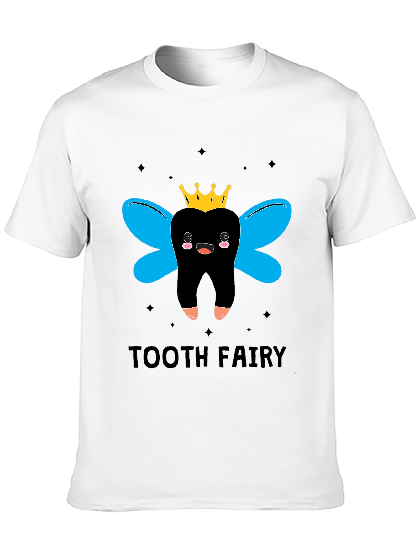 Tooth Fairy Graphic Tee - Black Cotton Comfort