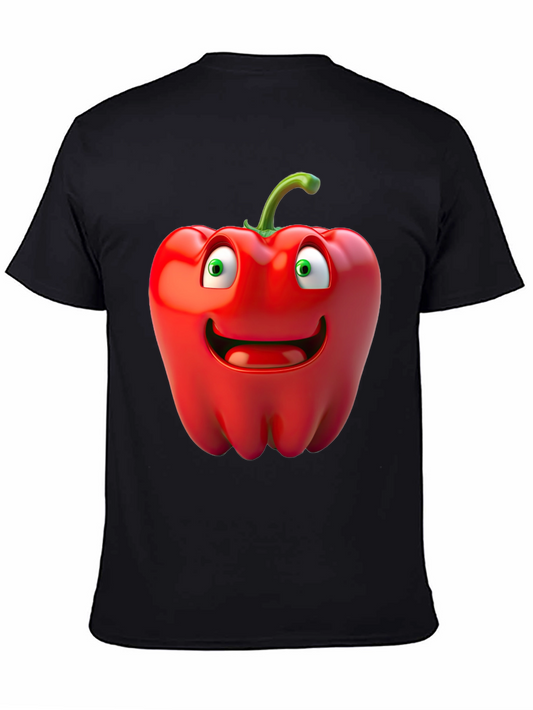 Funny Cartoon Pepper Graphic T-Shirt