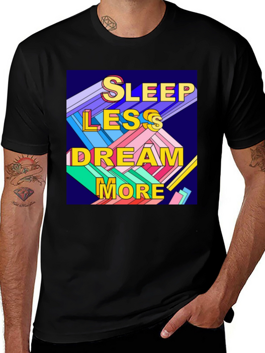 Sleep Less Dream More Graphic Tee - Black