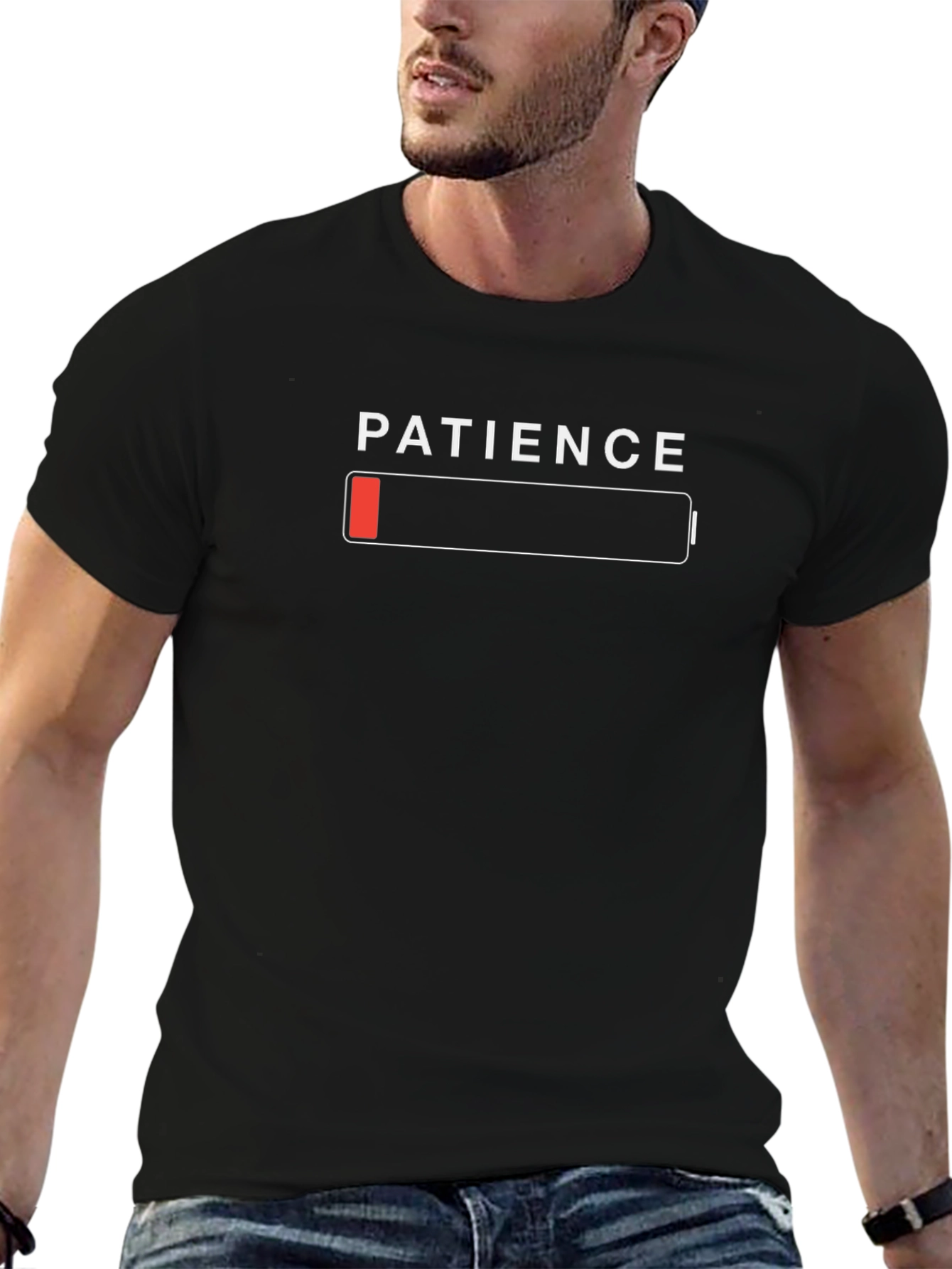 Patience Low Battery Graphic Tee - Unisex