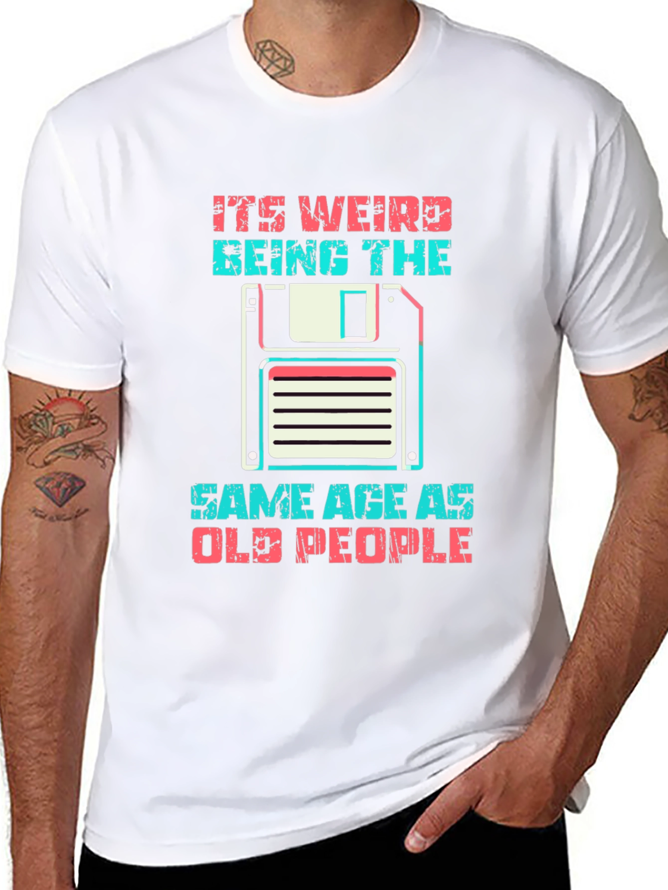 Retro Old People Graphic T-Shirt