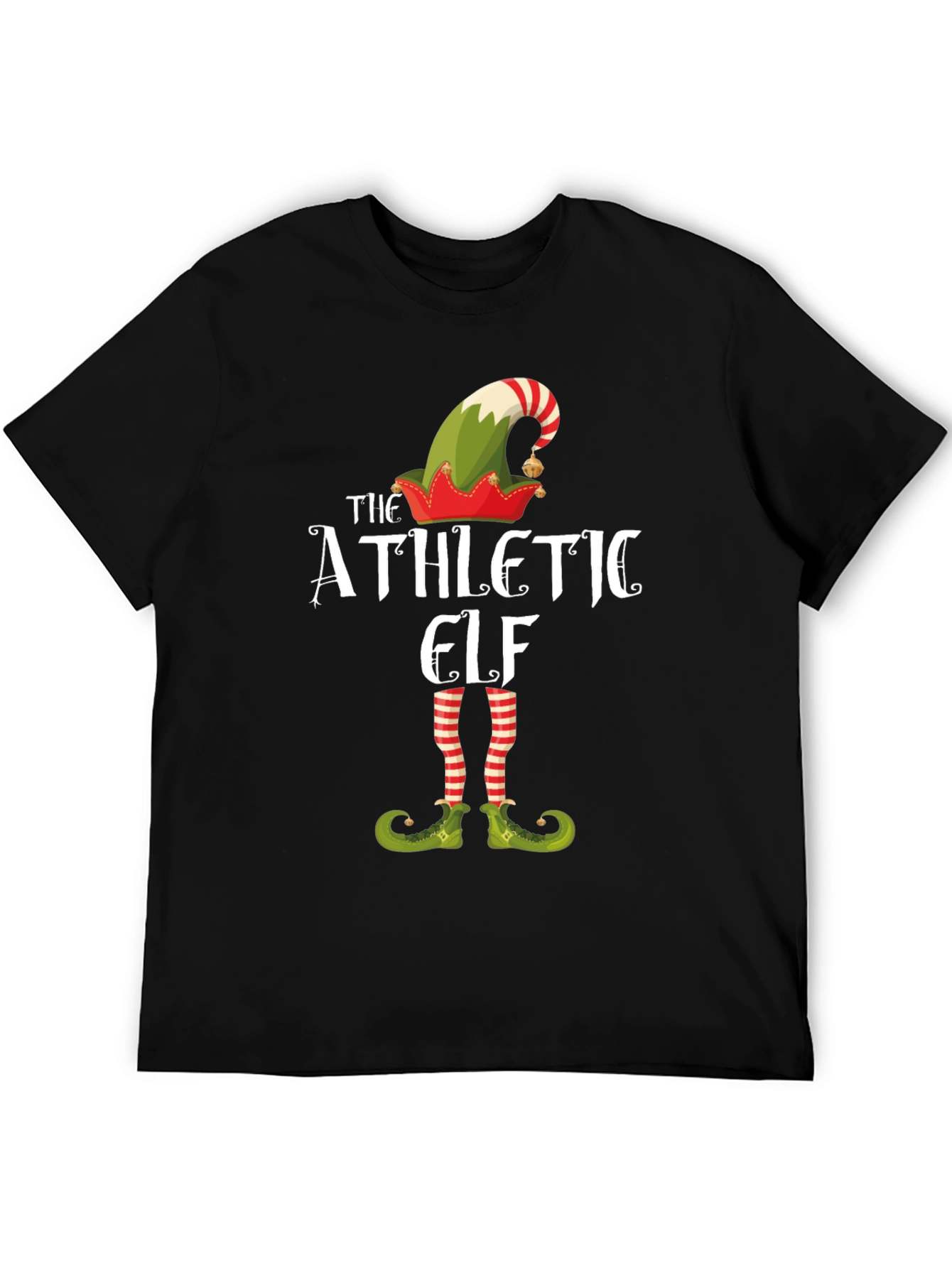 Athletic Elf T-Shirt Funny Christmas Holiday Tee