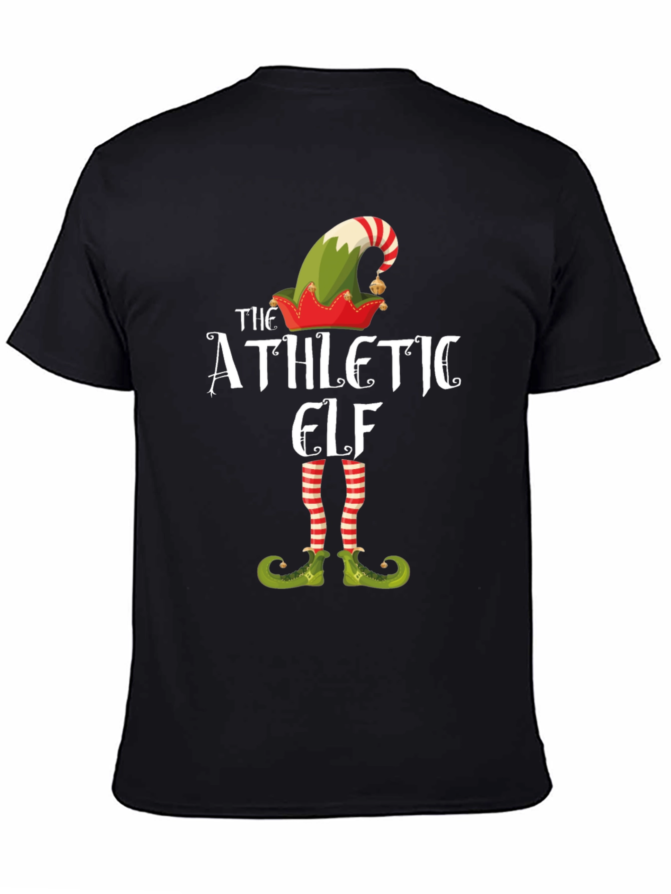 Athletic Elf T-Shirt Funny Christmas Holiday Tee