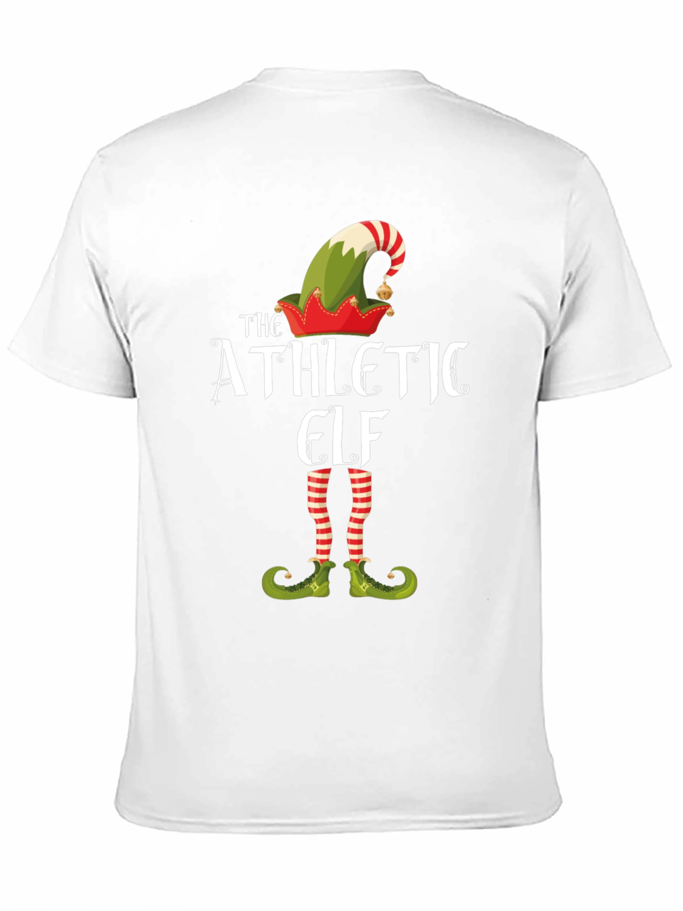 Athletic Elf T-Shirt Funny Christmas Holiday Tee