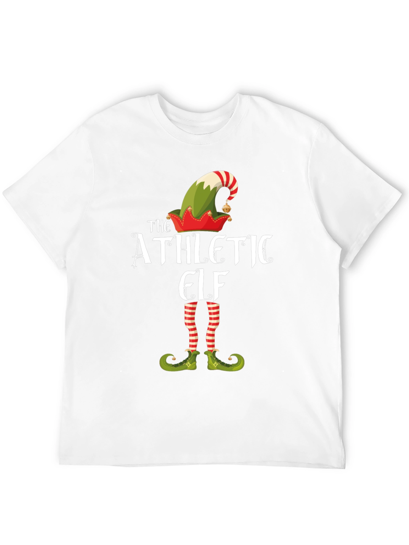 Athletic Elf T-Shirt Funny Christmas Holiday Tee