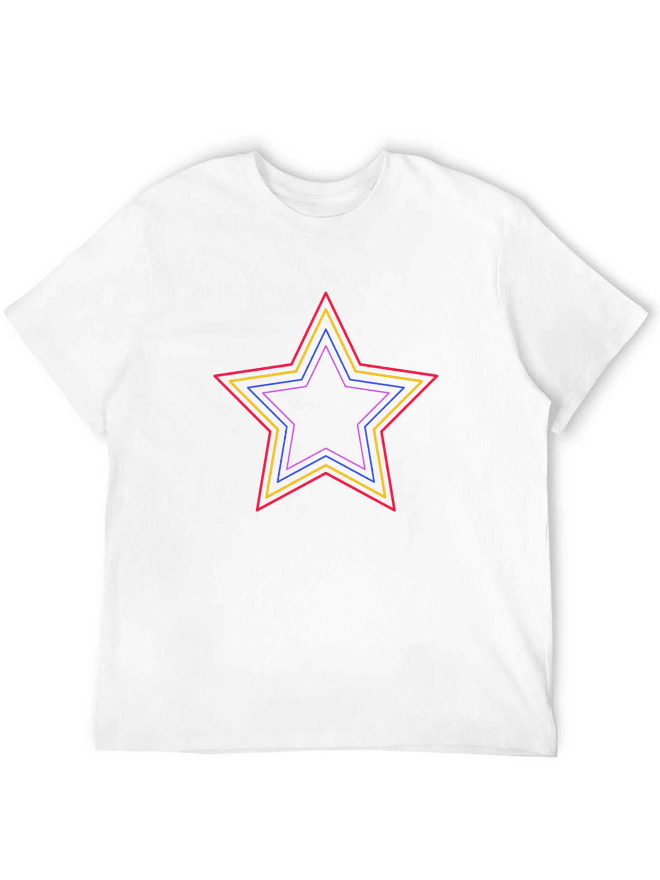 Neon Star Graphic Black T-Shirt