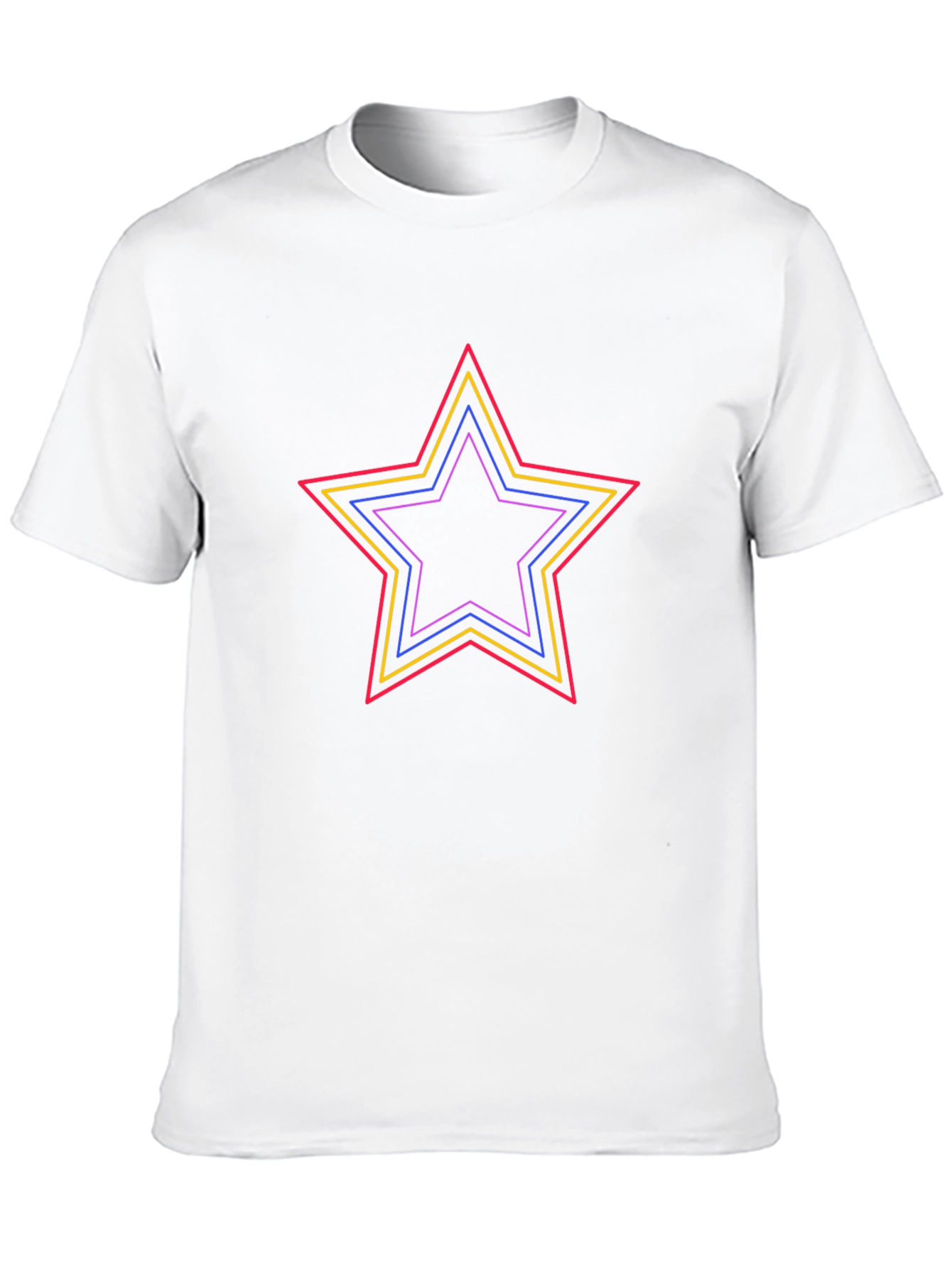 Neon Star Graphic Black T-Shirt