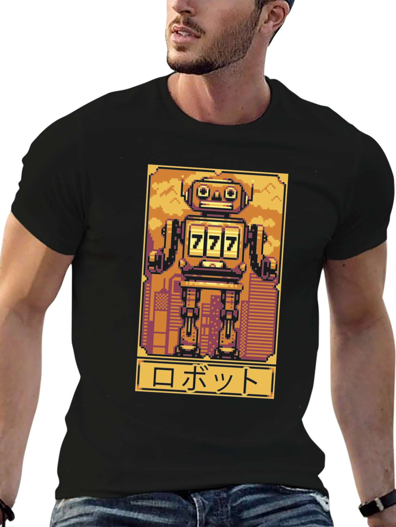 Retro Robot Pixel Art Graphic Tee