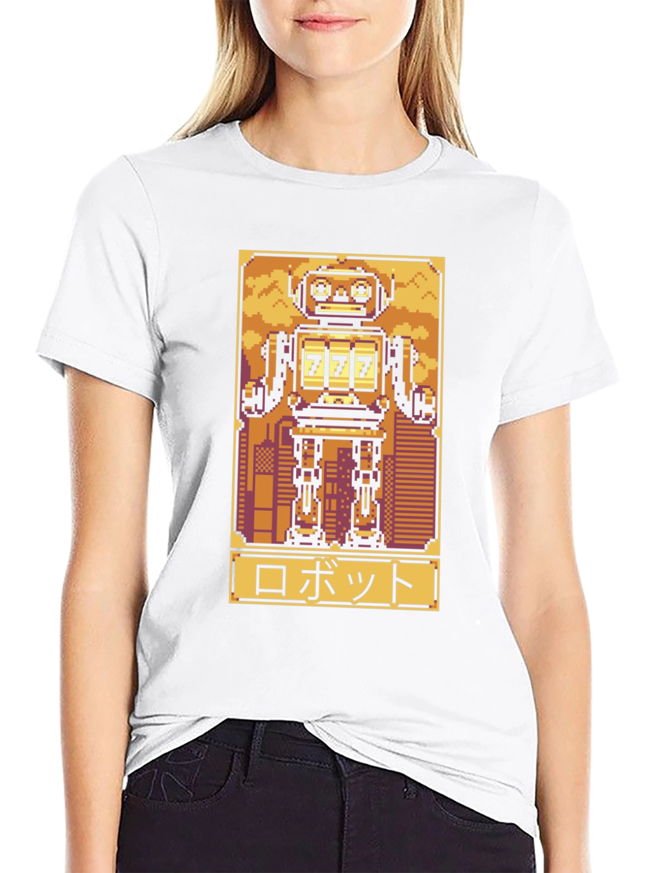 Retro Robot Pixel Art Graphic Tee